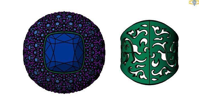 Grisgono Style Pave Ring 3D print model_3