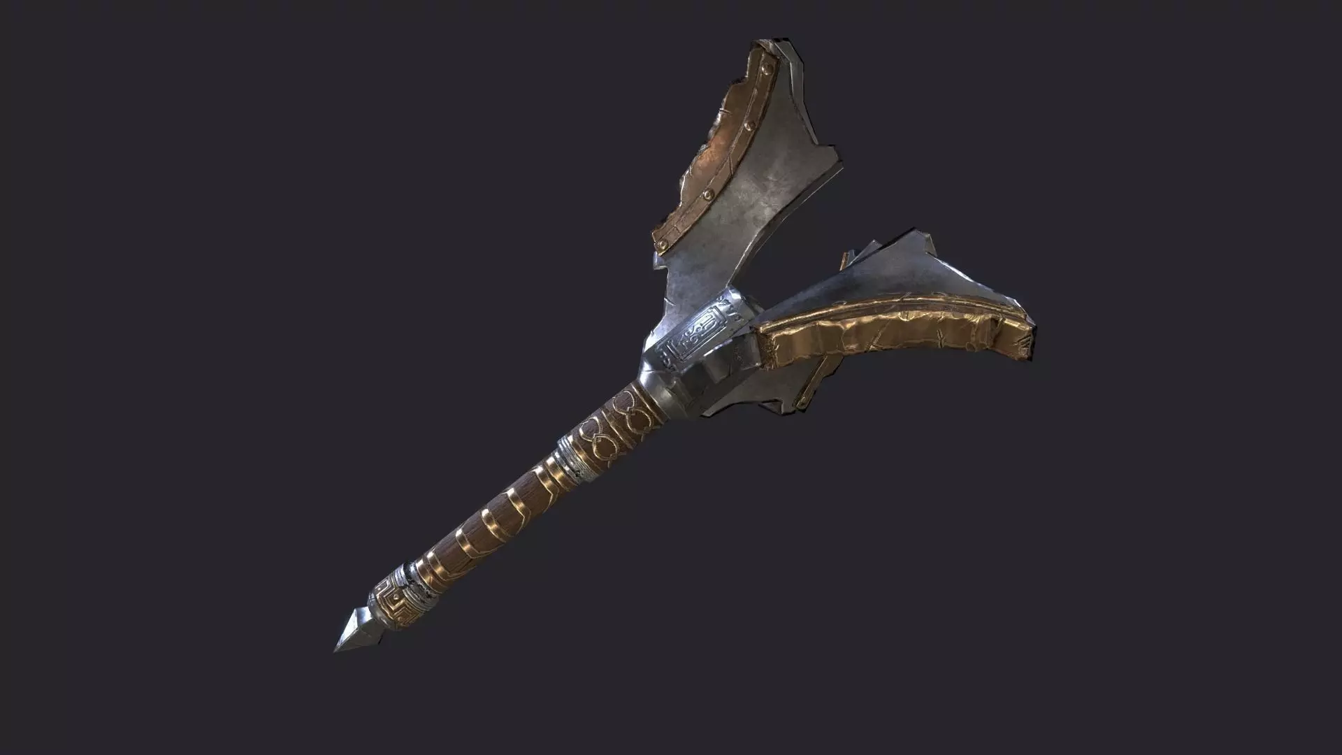 Fantasy Stylish Weapon- Mace of Shaw Low-poly 3D model Low-poly 3D model_0