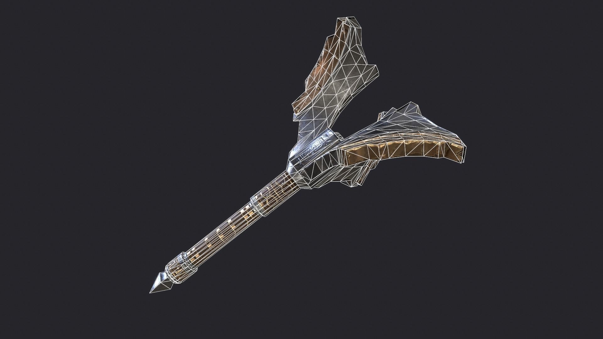 Fantasy Stylish Weapon- Mace of Shaw Low-poly 3D model Low-poly 3D model_1
