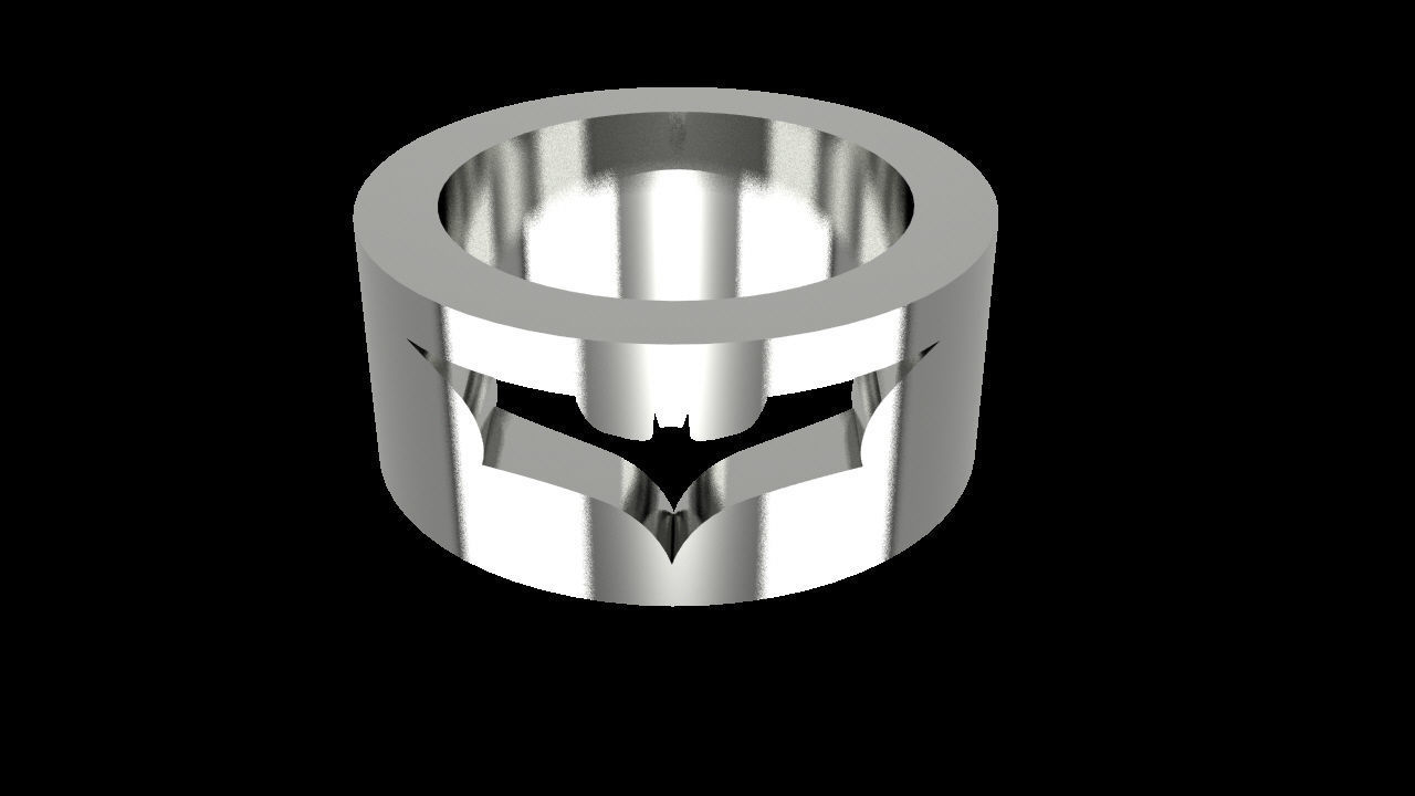 Batman ring 3D print model_3
