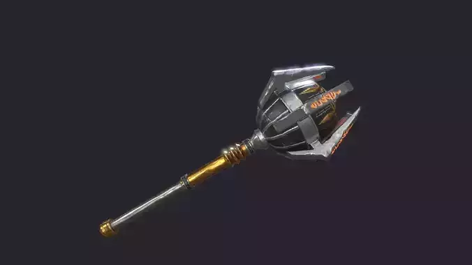 Fantasy Stylish Weapon- Mace of Ornament Low-poly 3D model
