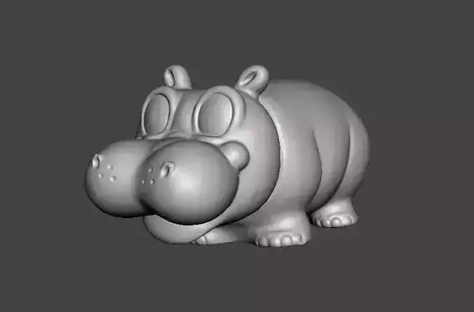 PIPPO HIPPO Hugghies Lines mascot  3D print model