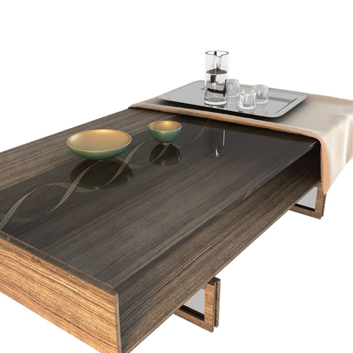 Linley Table Decorative Set 3D model_3