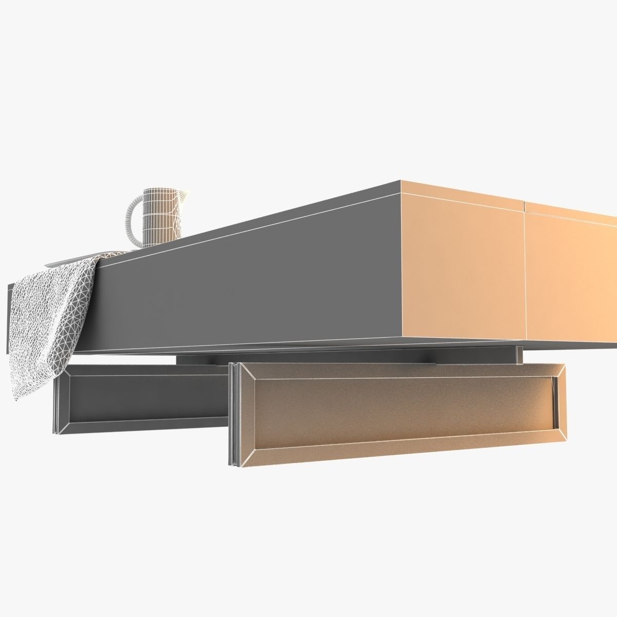 Linley Table Decorative Set 3D model_5