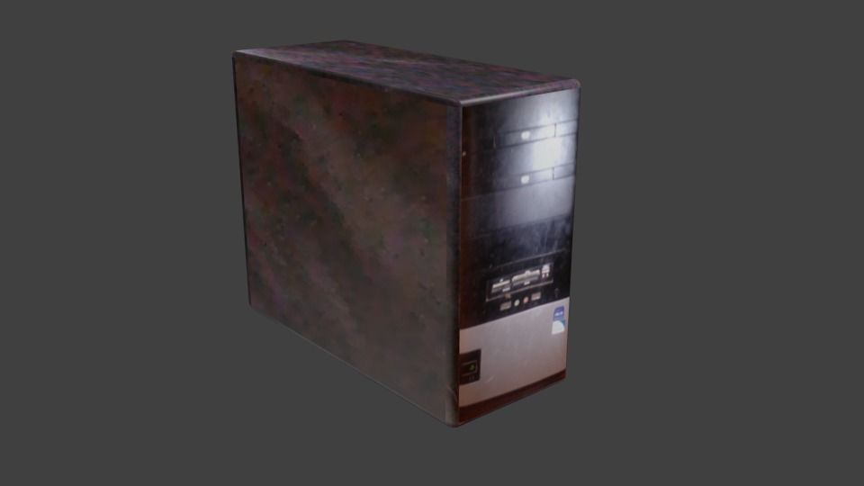 computer asus Low-poly 3D model_1