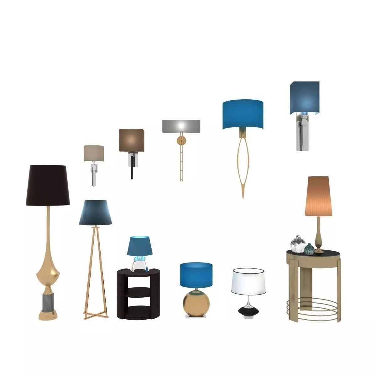 Lighing furniture set 3D model