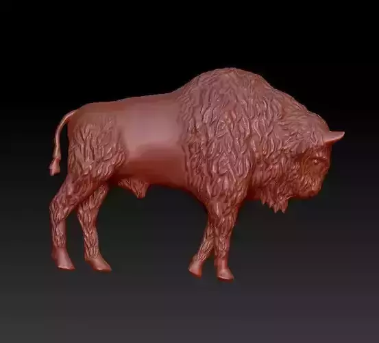 bison relief 3D print model