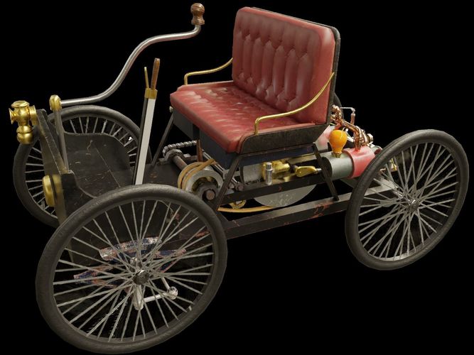 Car - Steampunk style 3D model