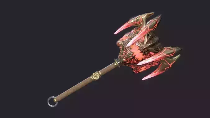 Fantasy Stylish Weapon- Mace of Demon Low-poly 3D model