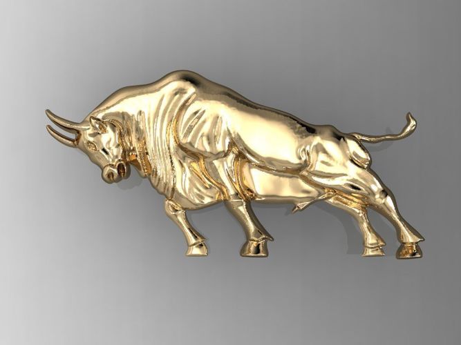 angry bull relief 3D print model