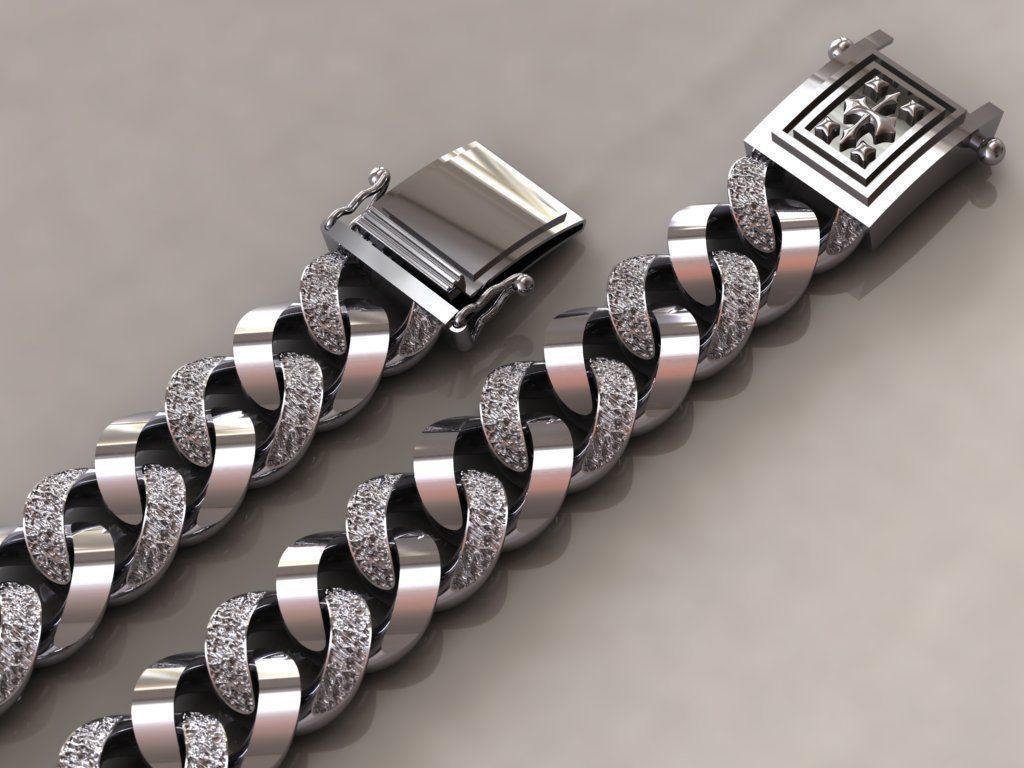 chain bracelets 01 3D print model_2