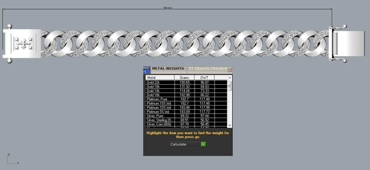 chain bracelets 01 3D print model_8