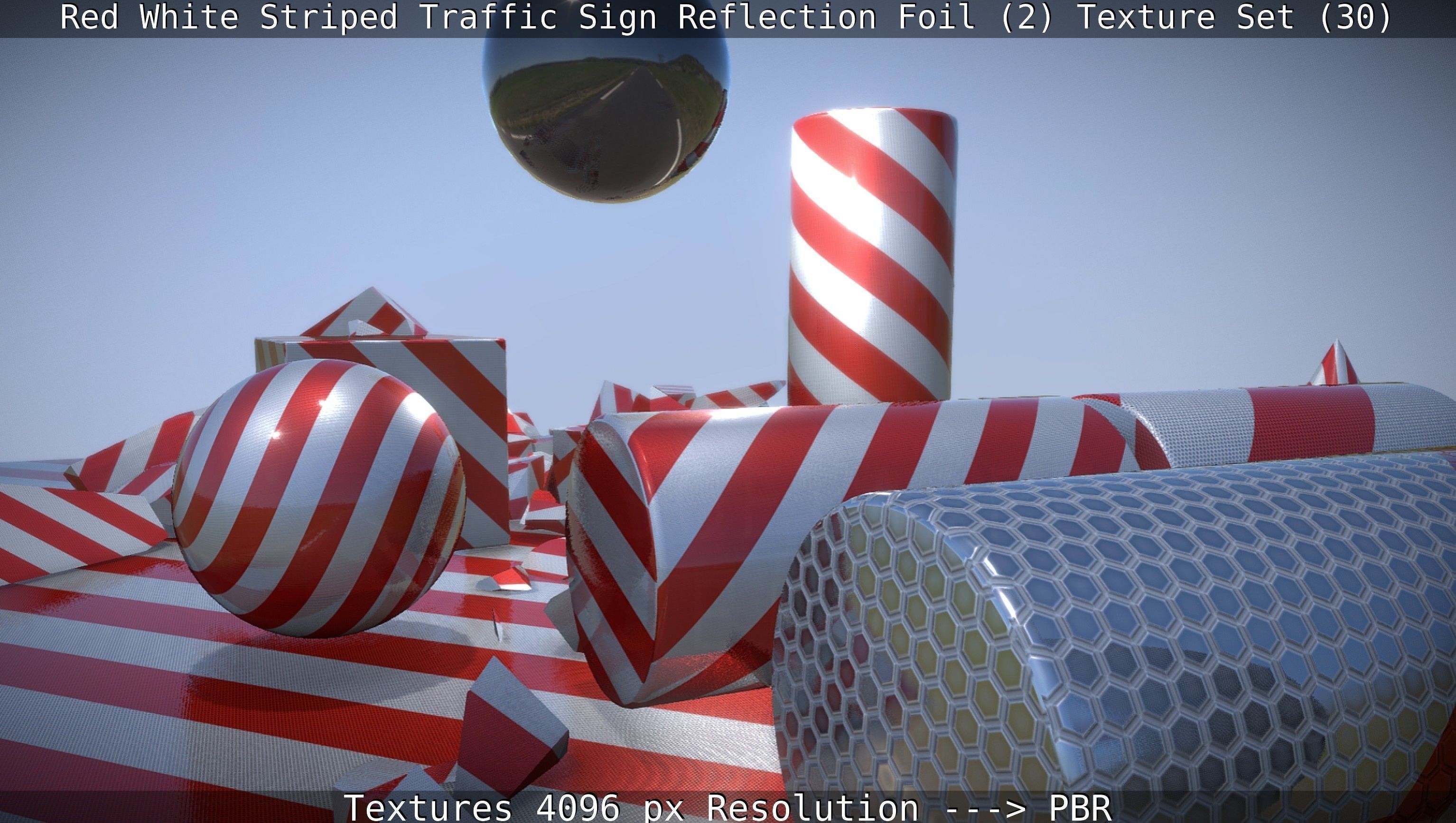 Traffic Reflection Foil 2 Texture Set 30  Low-poly 3D model_95