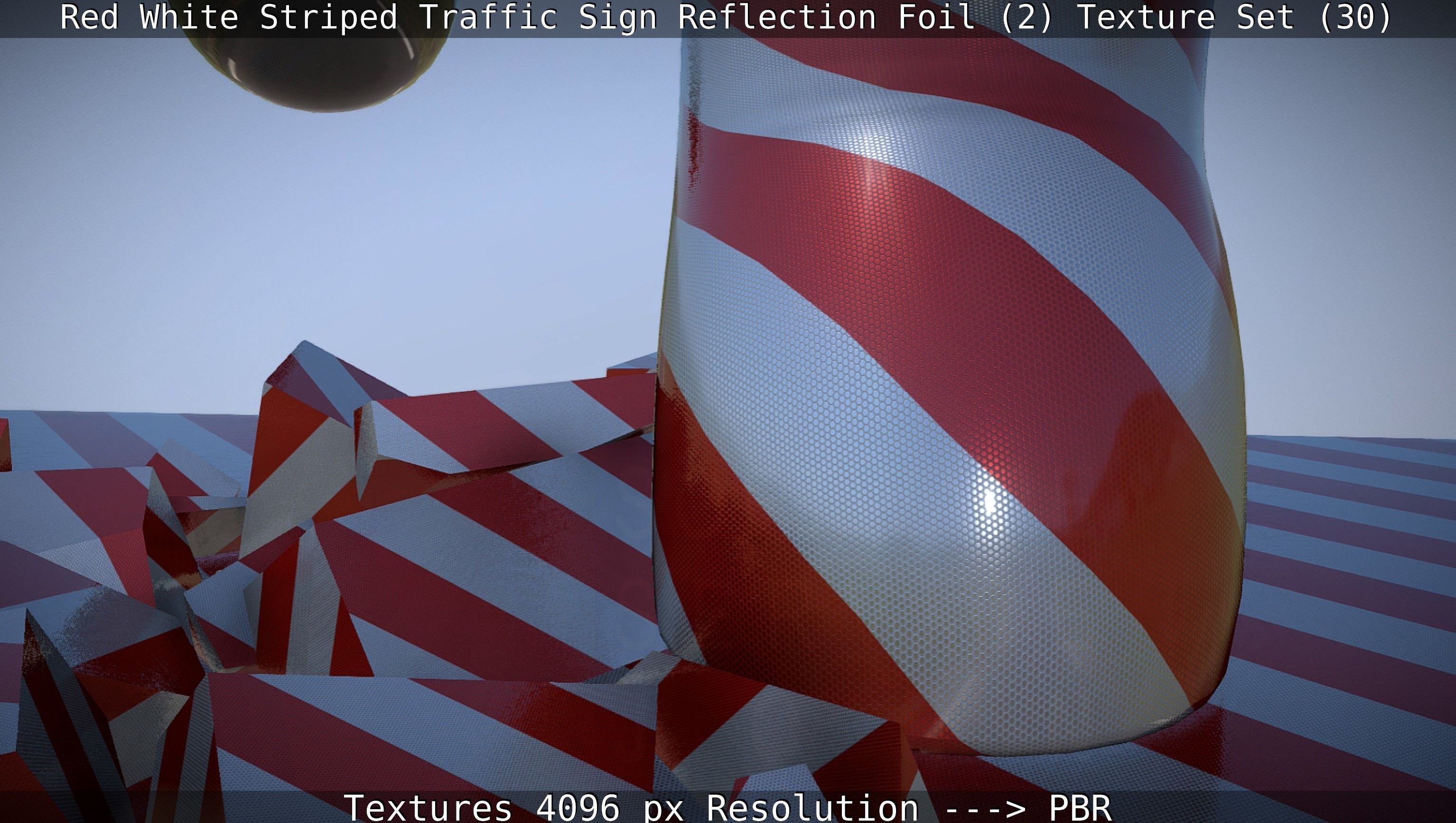 Traffic Reflection Foil 2 Texture Set 30  Low-poly 3D model_73