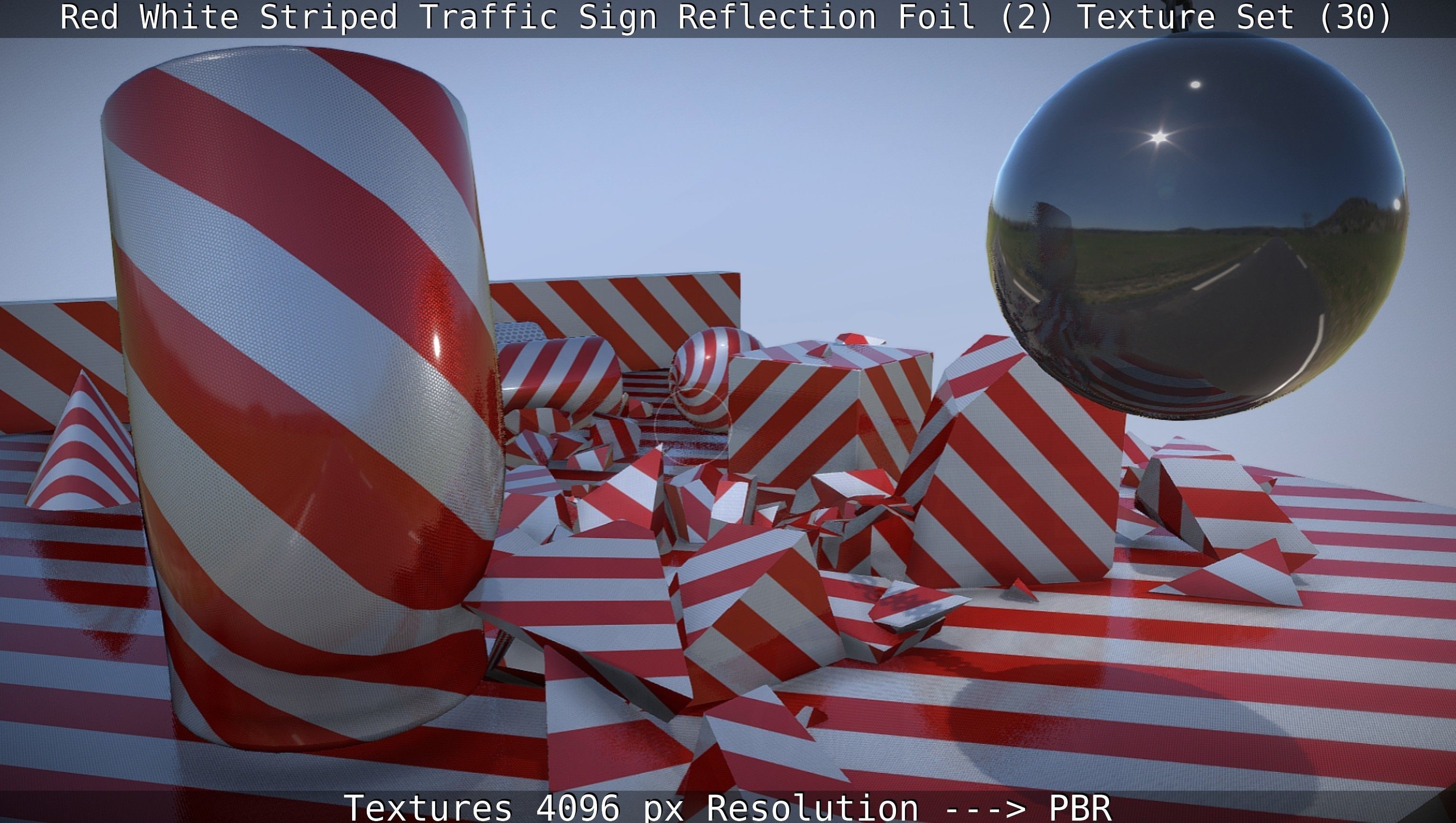 Traffic Reflection Foil 2 Texture Set 30  Low-poly 3D model_68