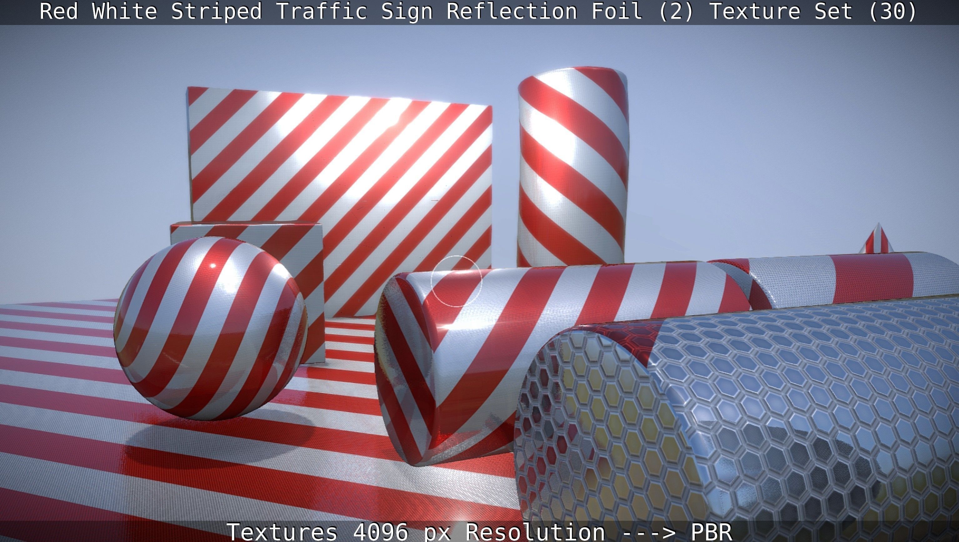Traffic Reflection Foil 2 Texture Set 30  Low-poly 3D model_57