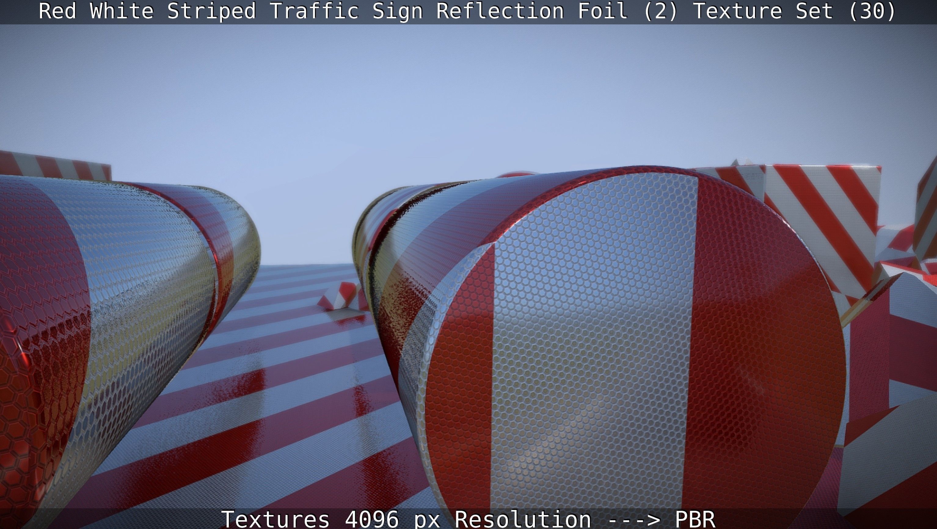 Traffic Reflection Foil 2 Texture Set 30  Low-poly 3D model_69