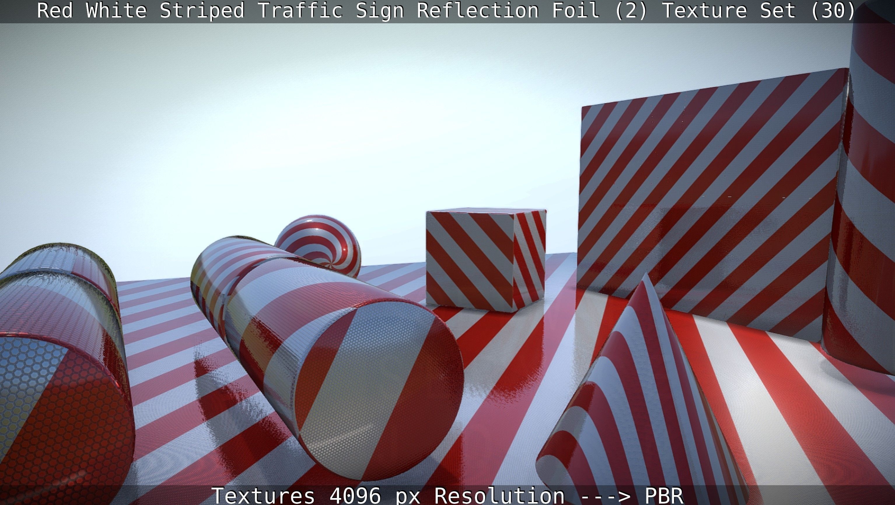 Traffic Reflection Foil 2 Texture Set 30  Low-poly 3D model_87