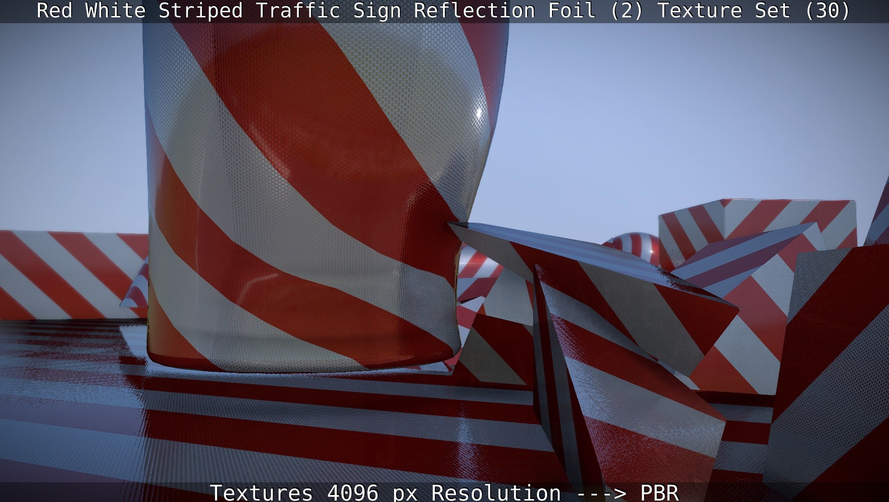Traffic Reflection Foil 2 Texture Set 30  Low-poly 3D model_55