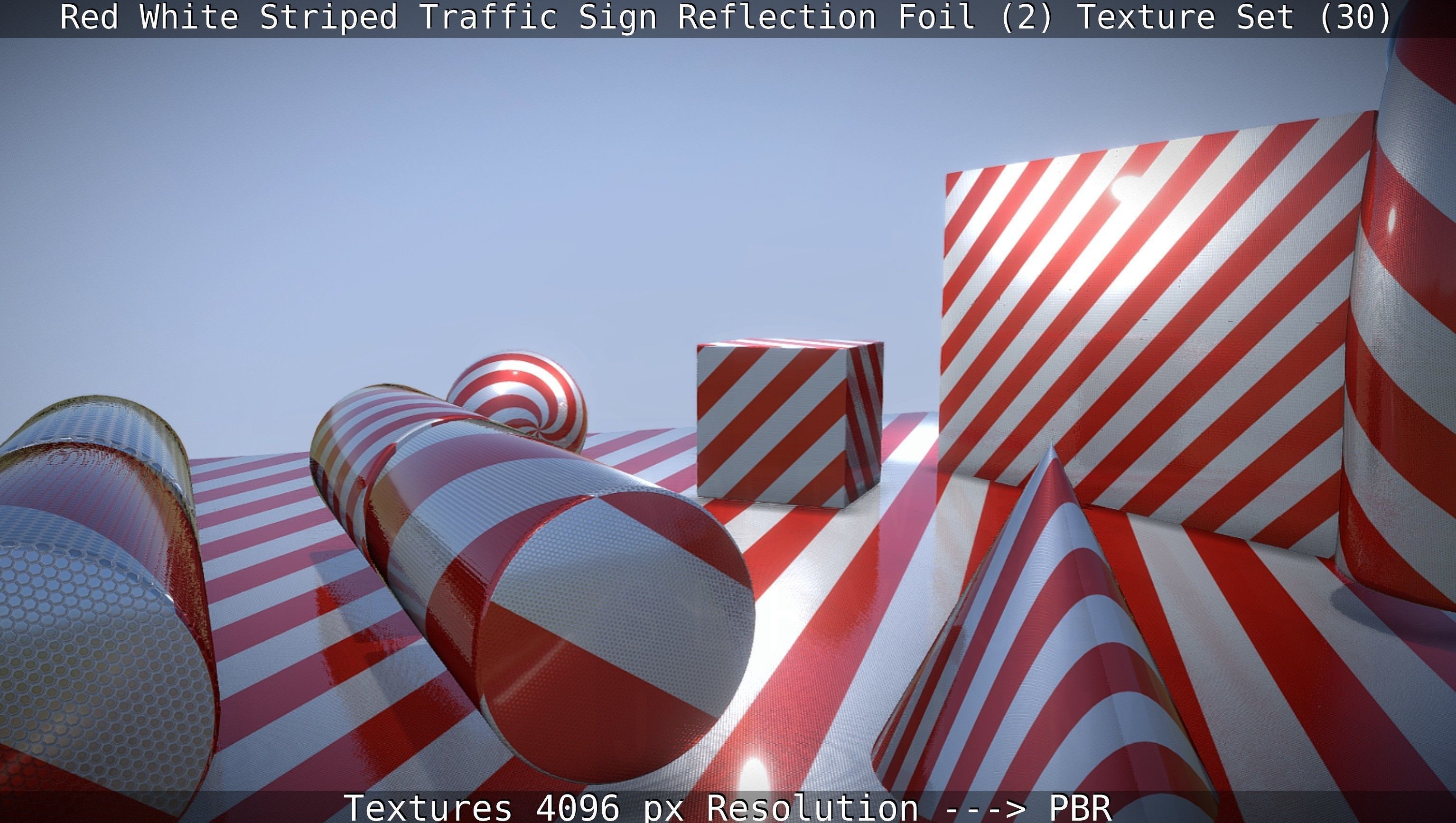 Traffic Reflection Foil 2 Texture Set 30  Low-poly 3D model_101