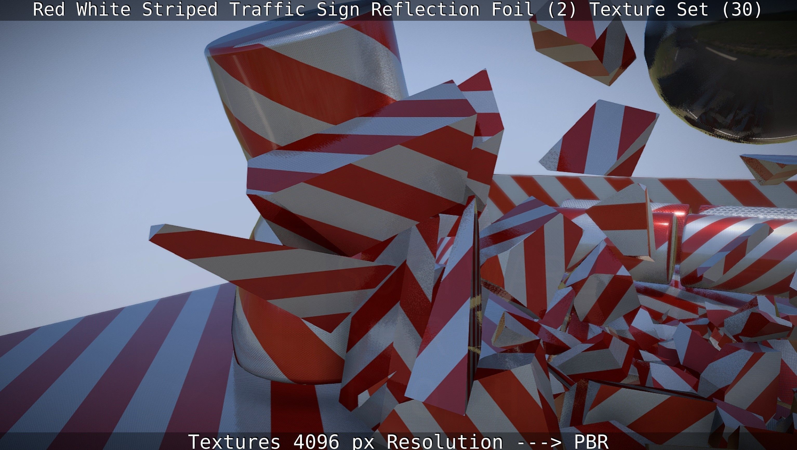 Traffic Reflection Foil 2 Texture Set 30  Low-poly 3D model_126