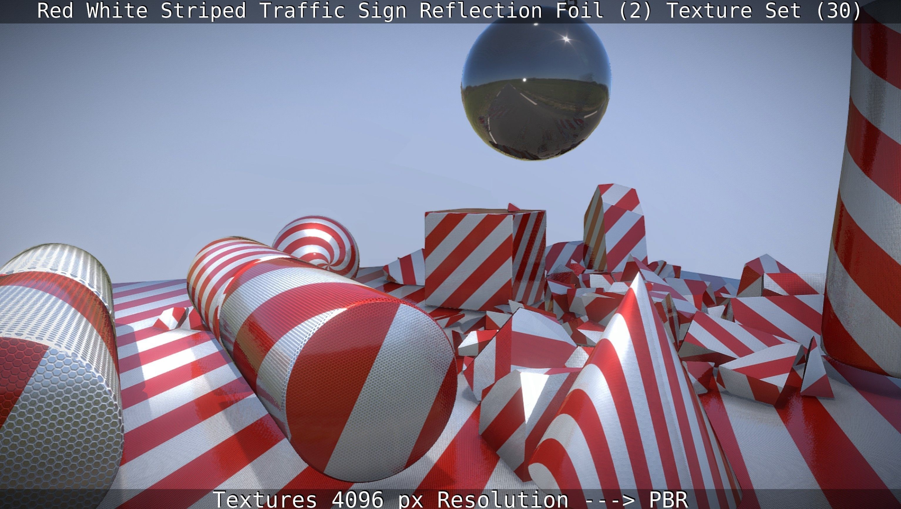 Traffic Reflection Foil 2 Texture Set 30  Low-poly 3D model_53