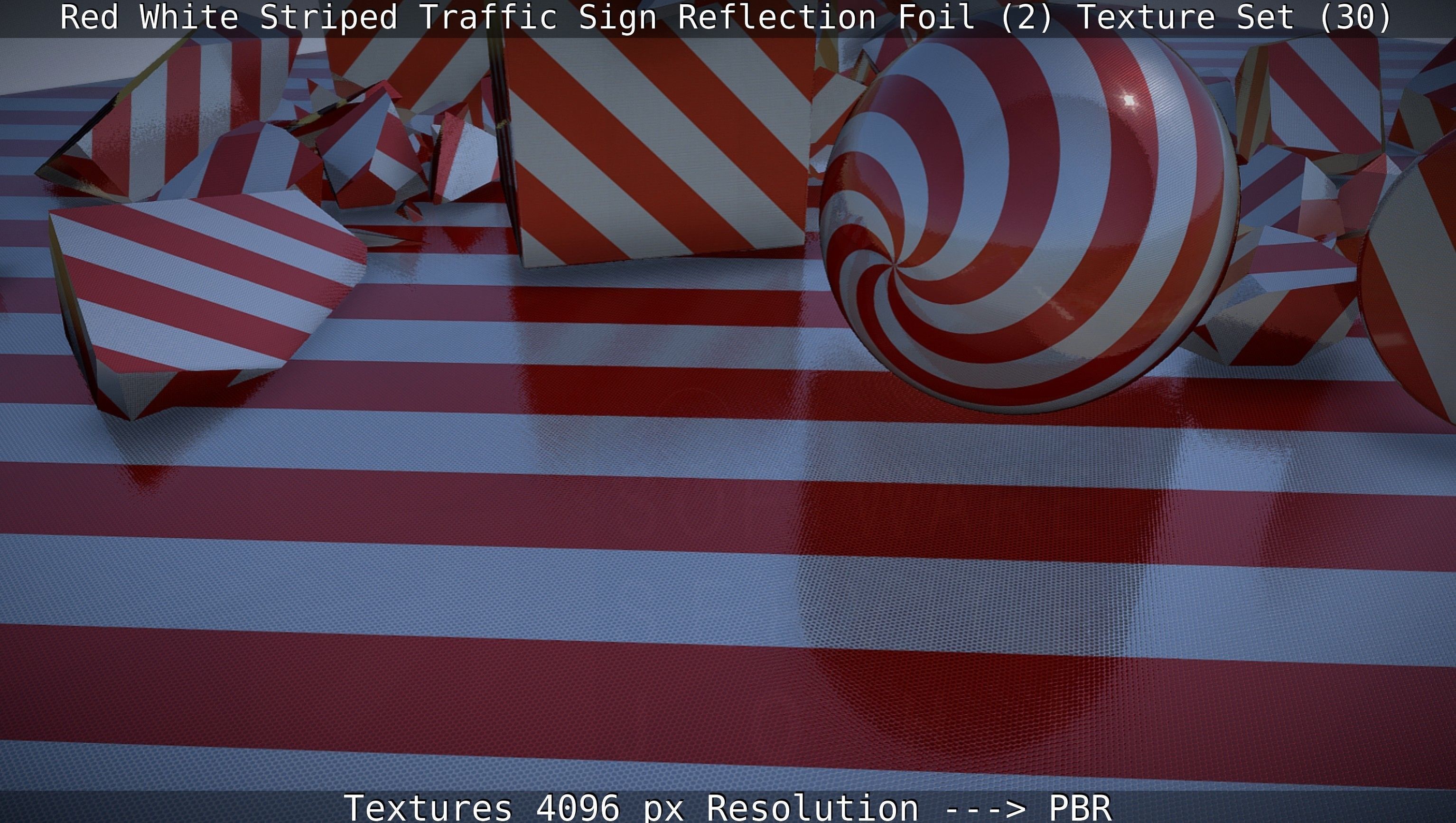 Traffic Reflection Foil 2 Texture Set 30  Low-poly 3D model_112