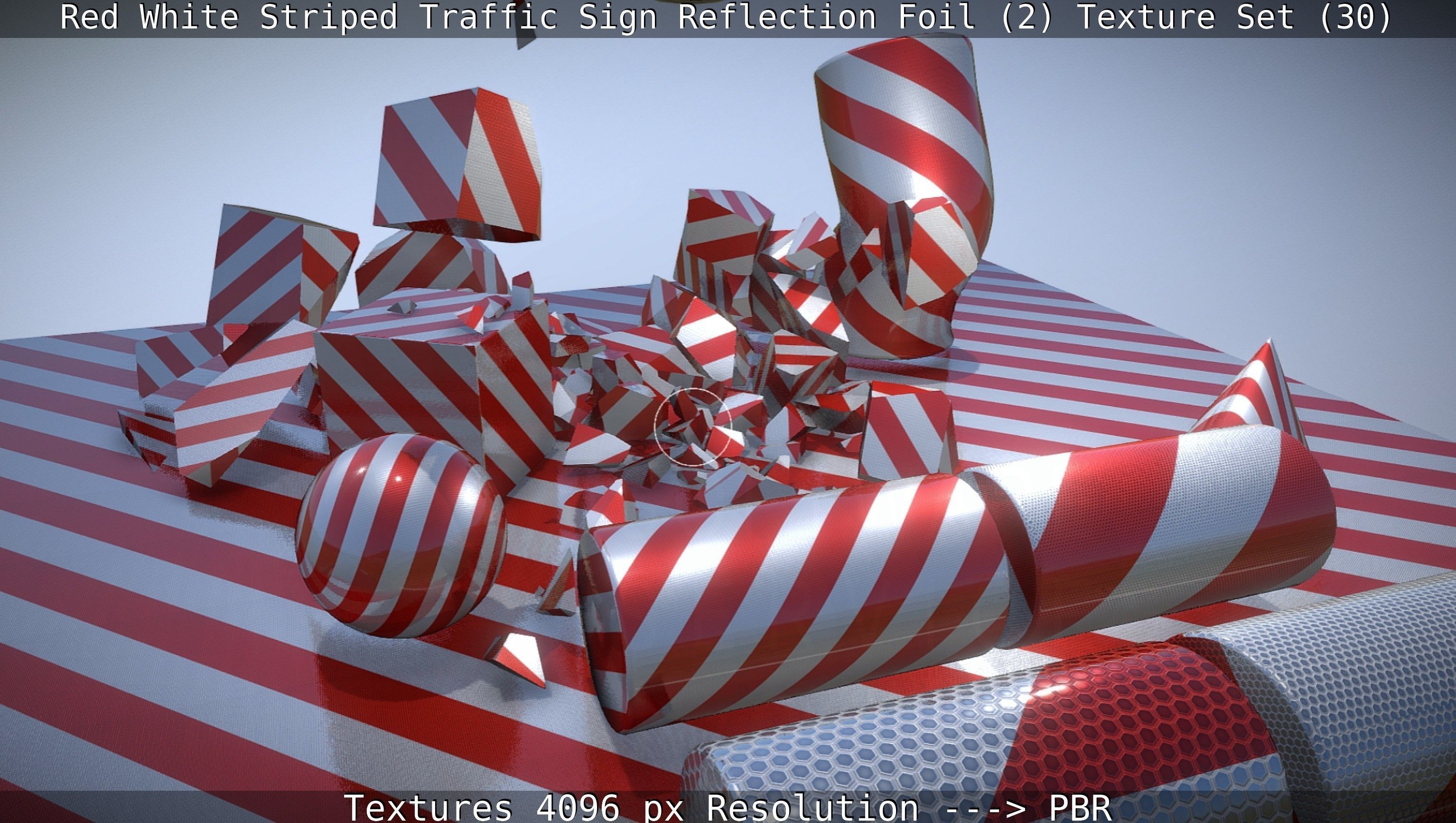 Traffic Reflection Foil 2 Texture Set 30  Low-poly 3D model_117