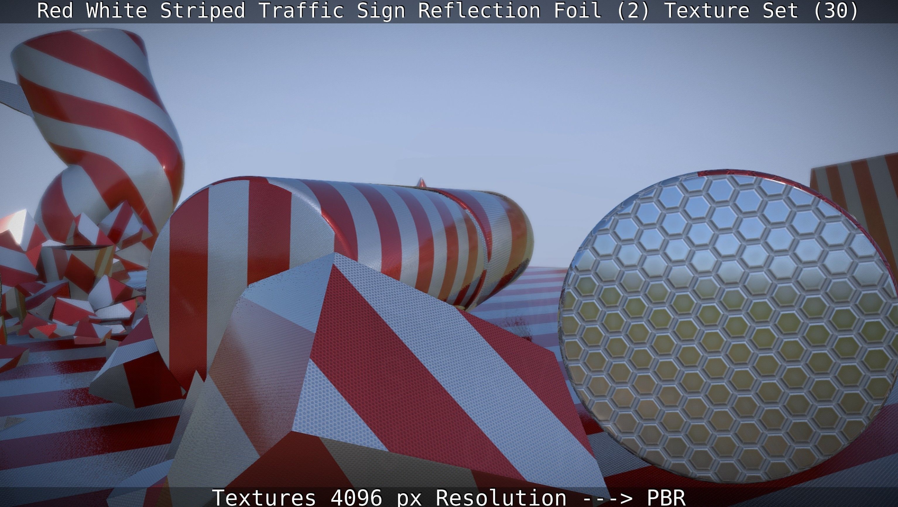 Traffic Reflection Foil 2 Texture Set 30  Low-poly 3D model_118