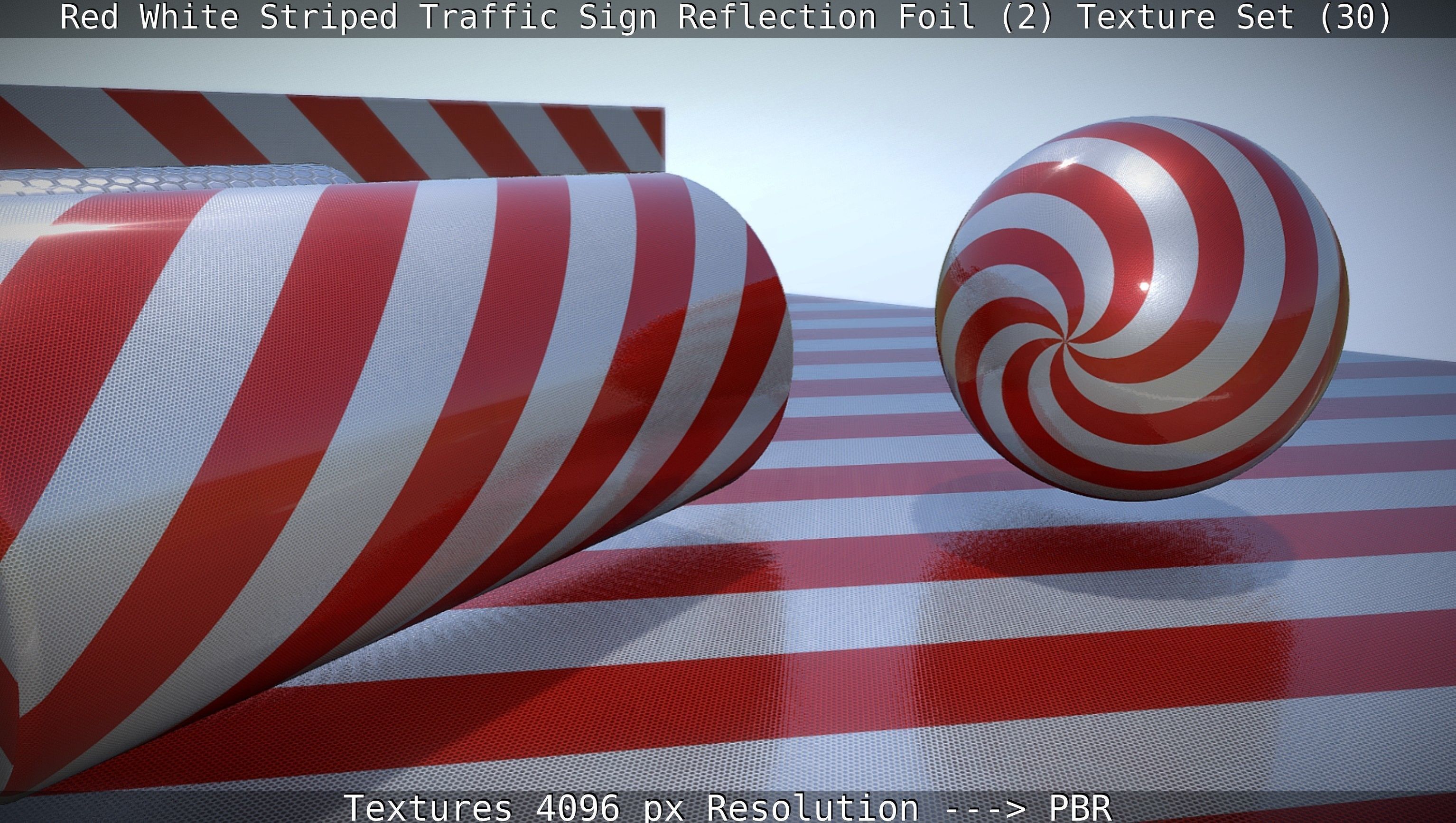 Traffic Reflection Foil 2 Texture Set 30  Low-poly 3D model_16