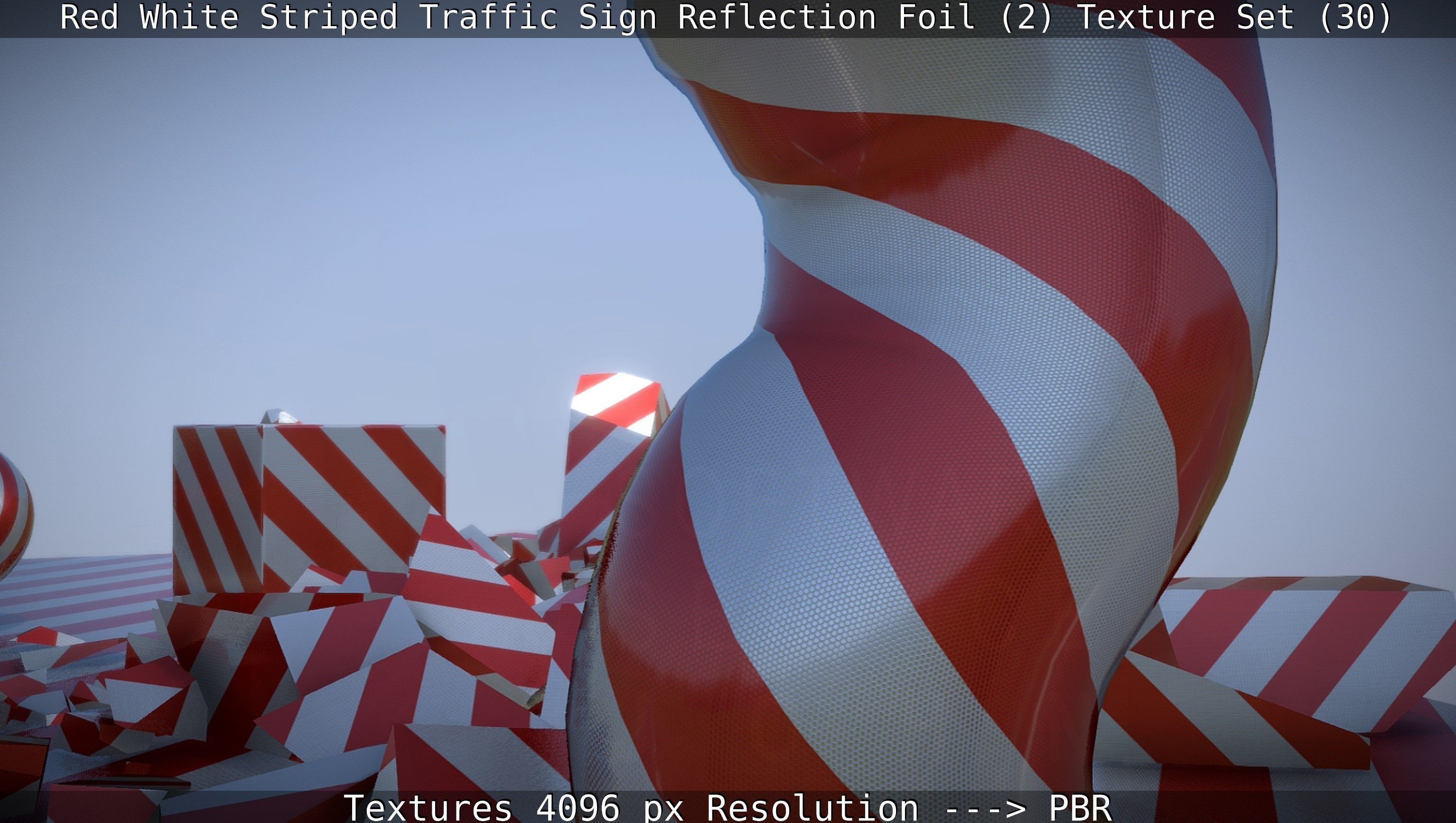 Traffic Reflection Foil 2 Texture Set 30  Low-poly 3D model_110