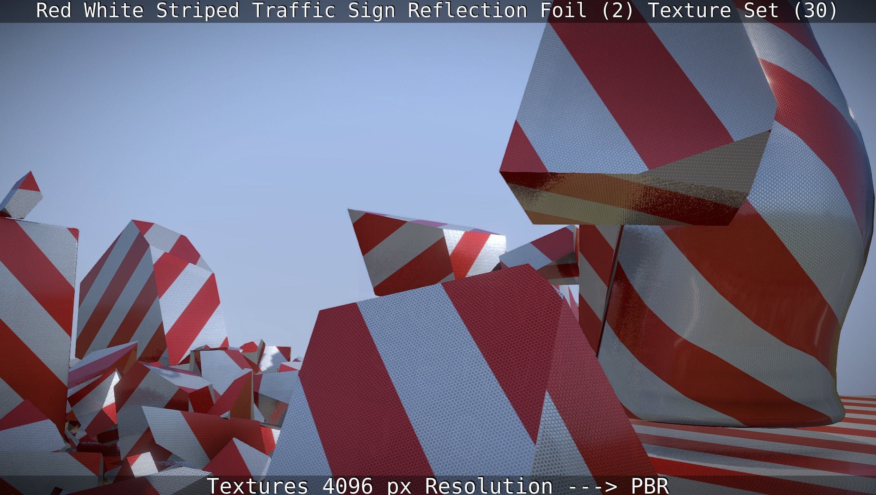 Traffic Reflection Foil 2 Texture Set 30  Low-poly 3D model_58