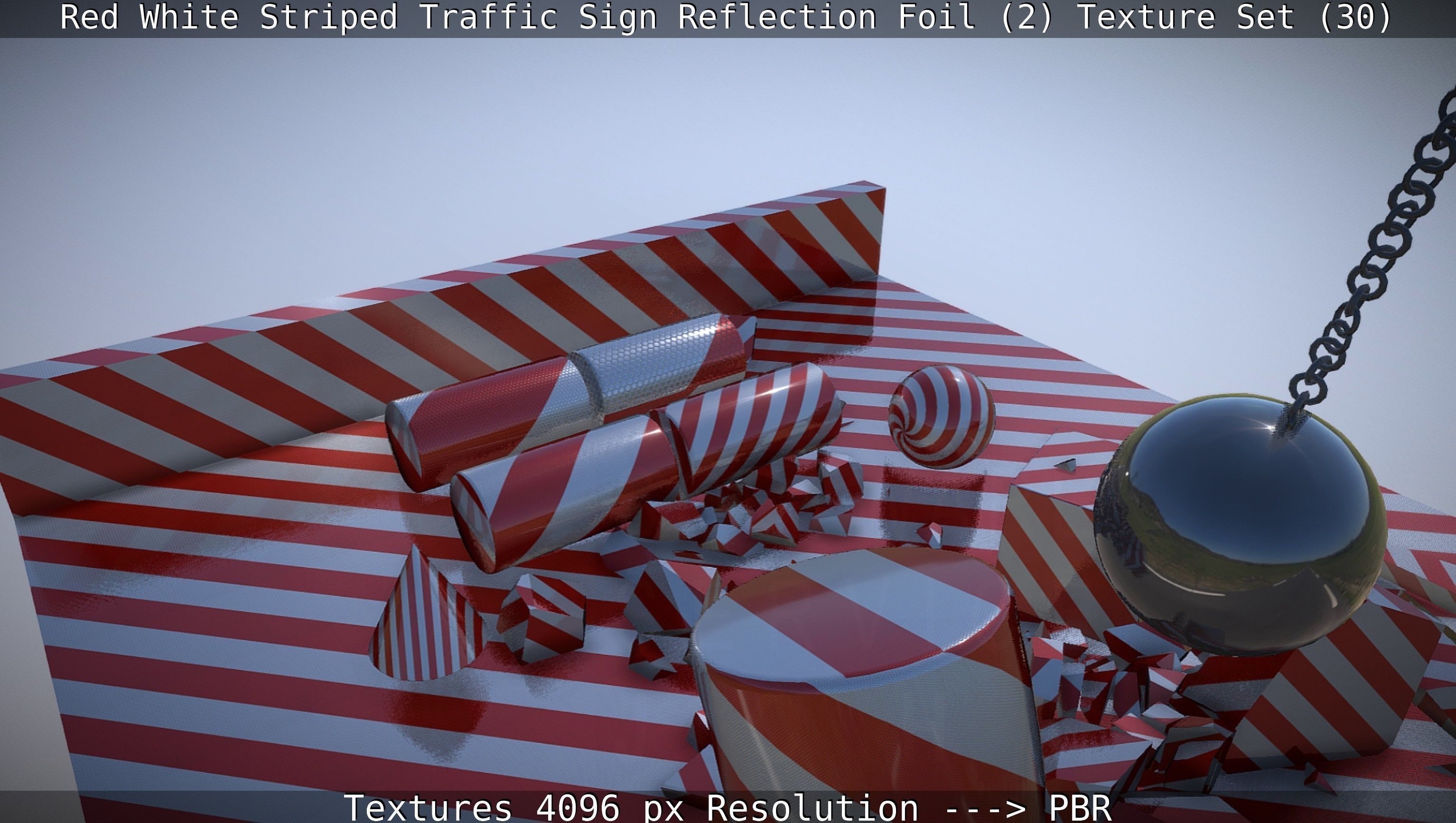 Traffic Reflection Foil 2 Texture Set 30  Low-poly 3D model_115