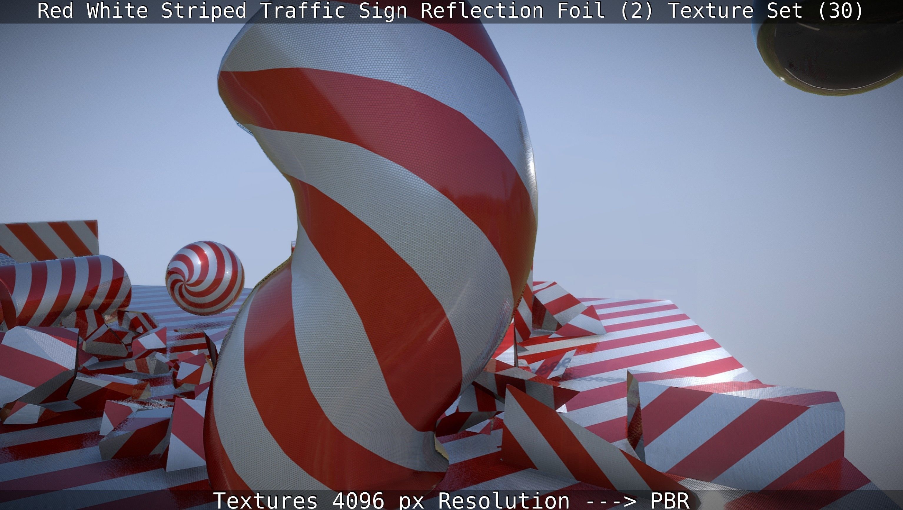 Traffic Reflection Foil 2 Texture Set 30  Low-poly 3D model_127