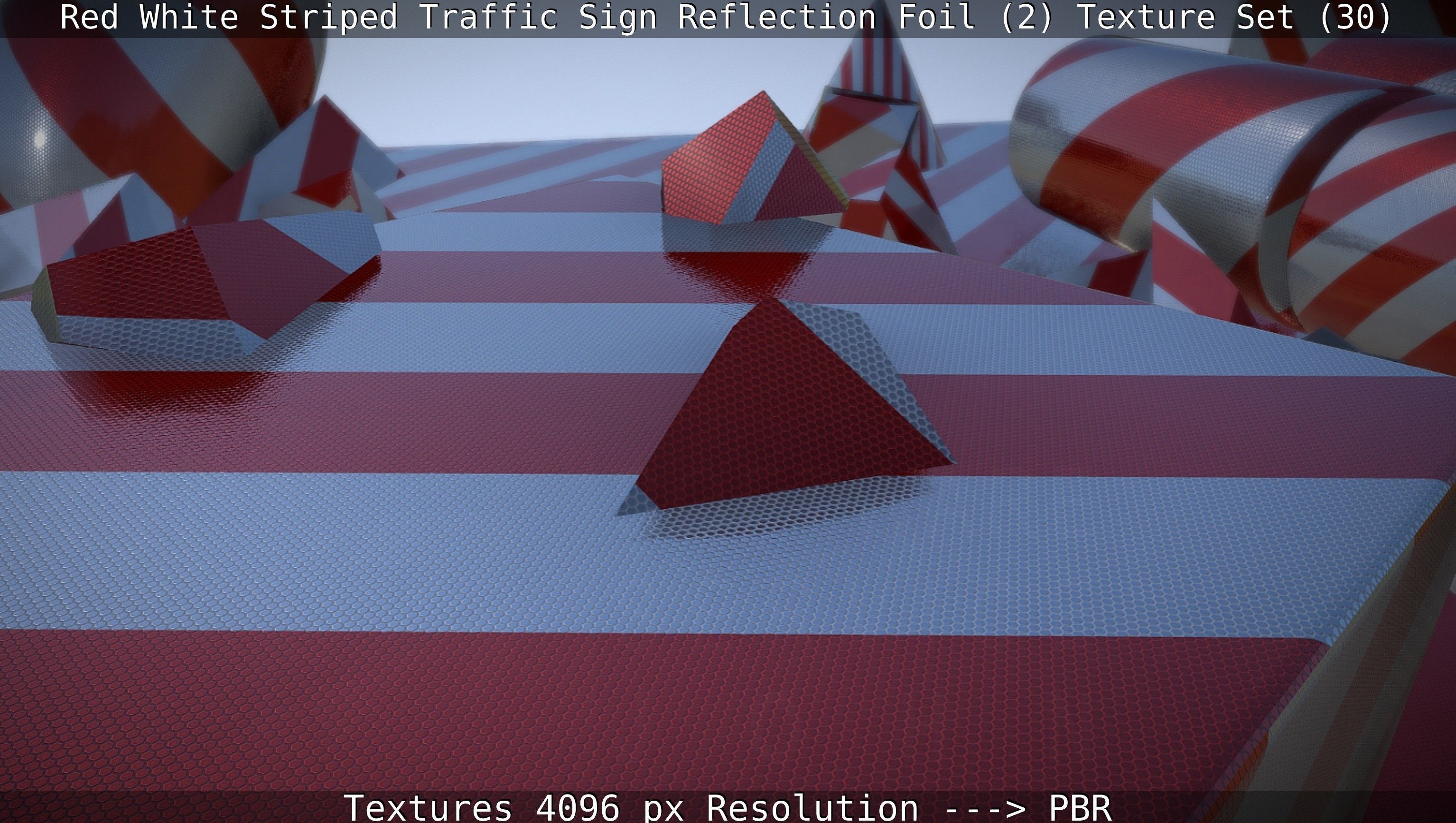 Traffic Reflection Foil 2 Texture Set 30  Low-poly 3D model_47