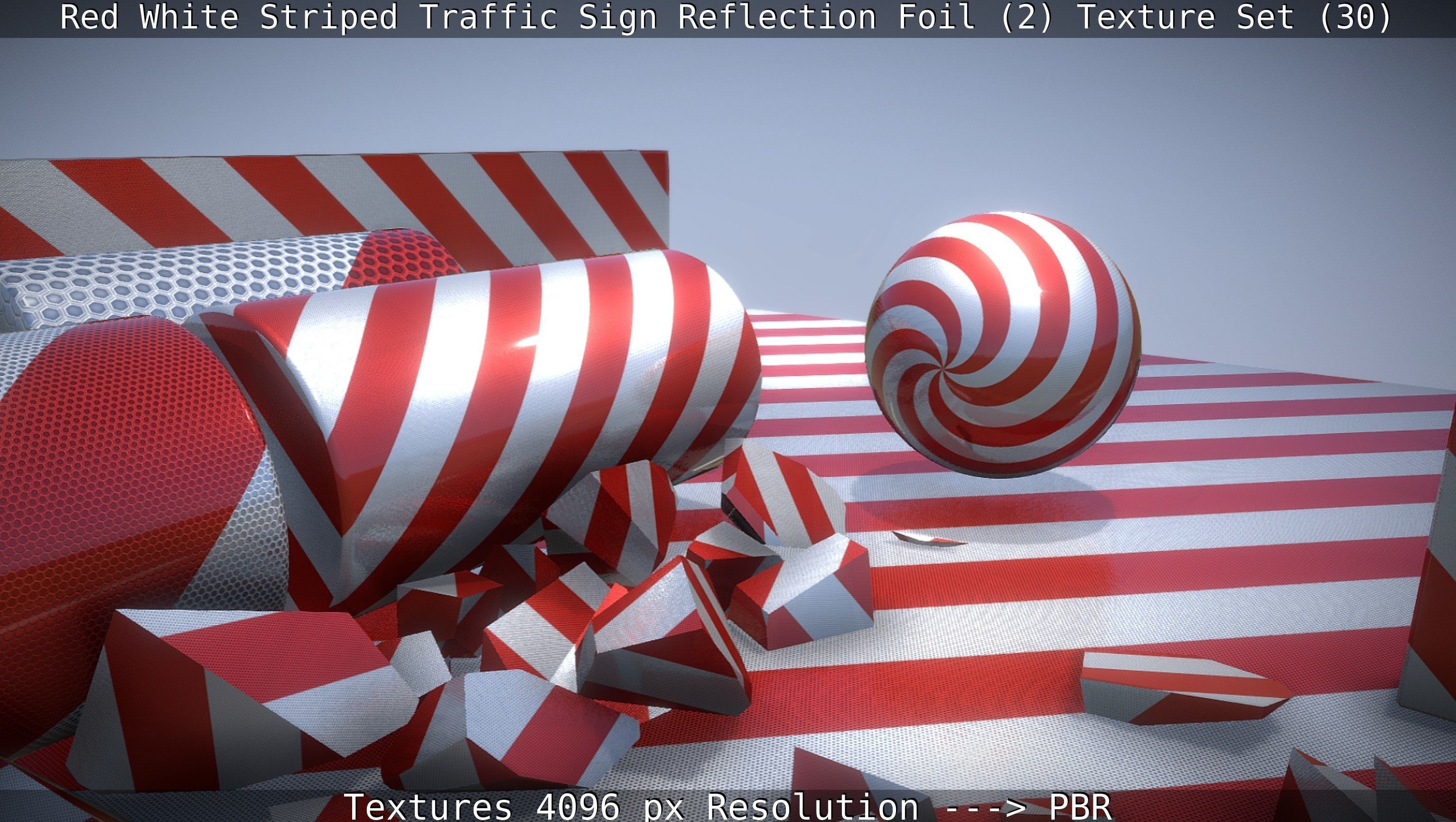 Traffic Reflection Foil 2 Texture Set 30  Low-poly 3D model_34
