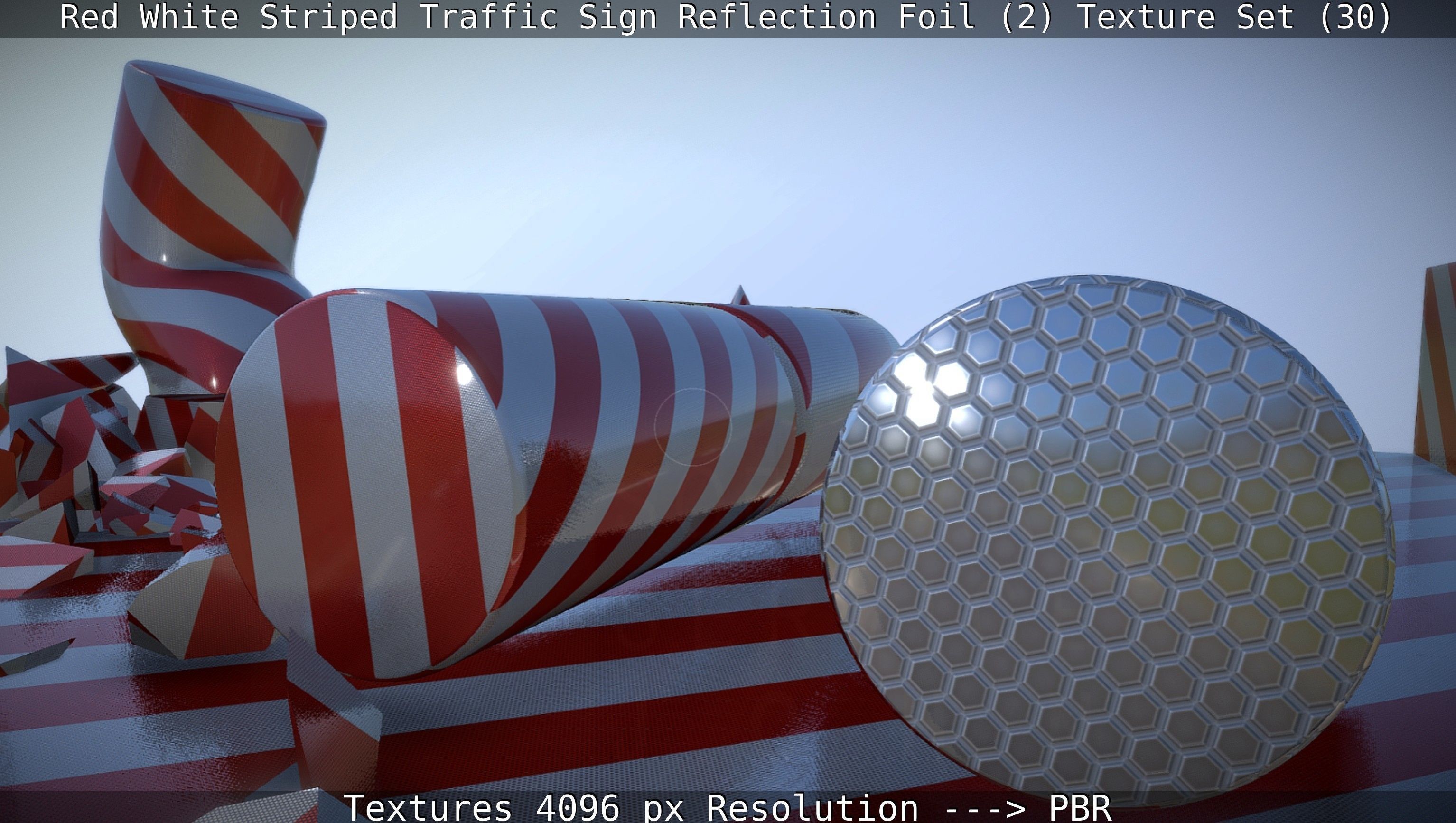 Traffic Reflection Foil 2 Texture Set 30  Low-poly 3D model_99