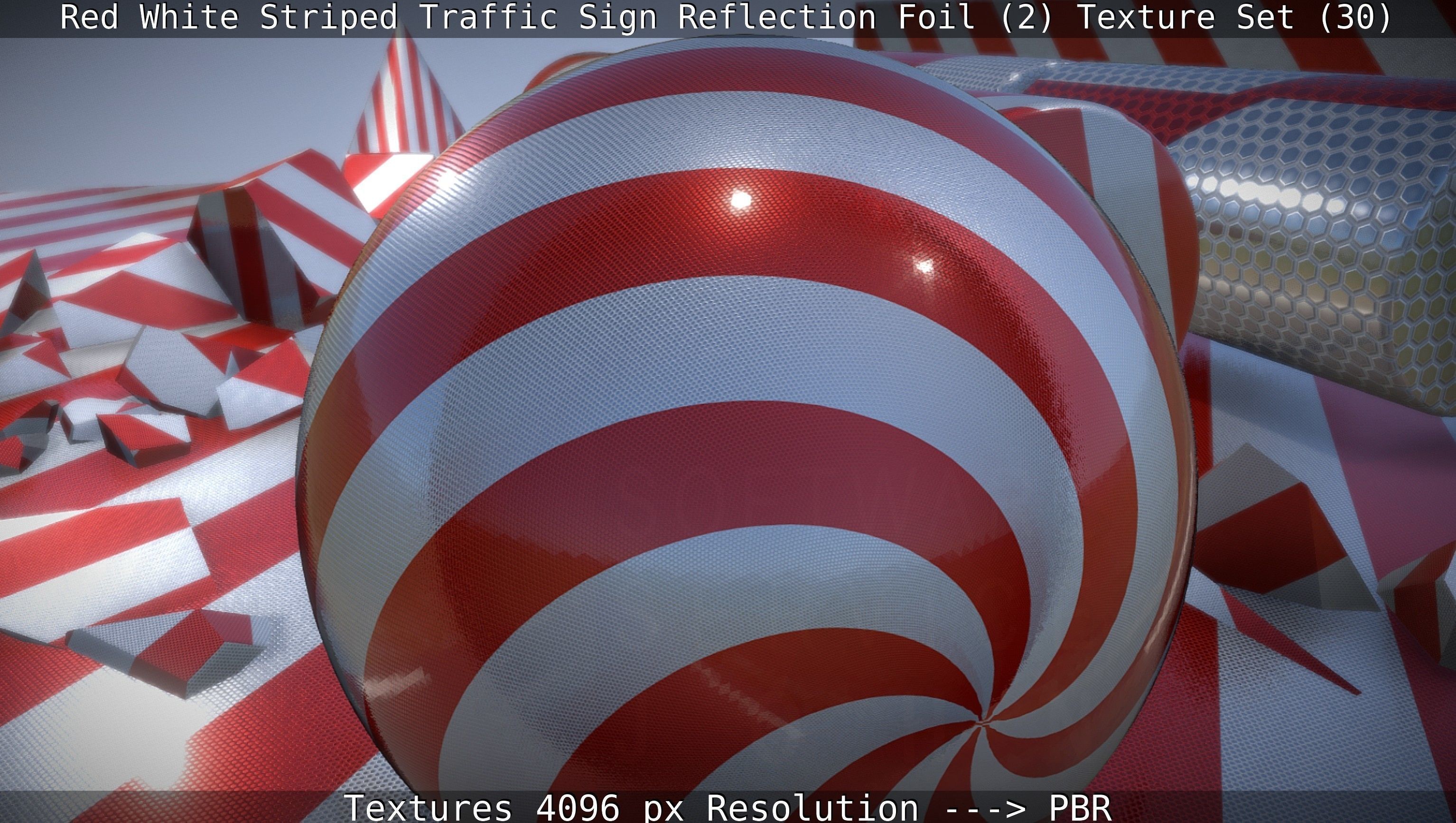 Traffic Reflection Foil 2 Texture Set 30  Low-poly 3D model_21