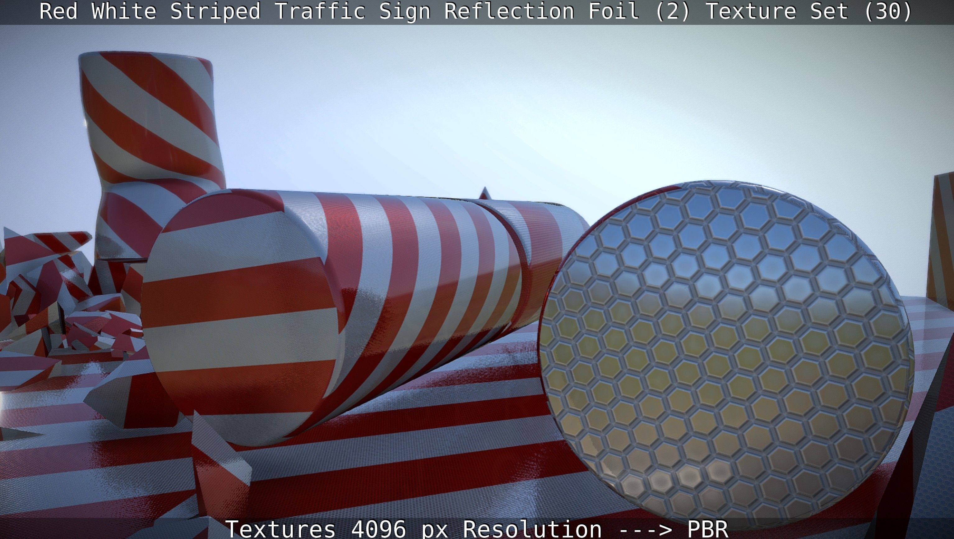 Traffic Reflection Foil 2 Texture Set 30  Low-poly 3D model_98