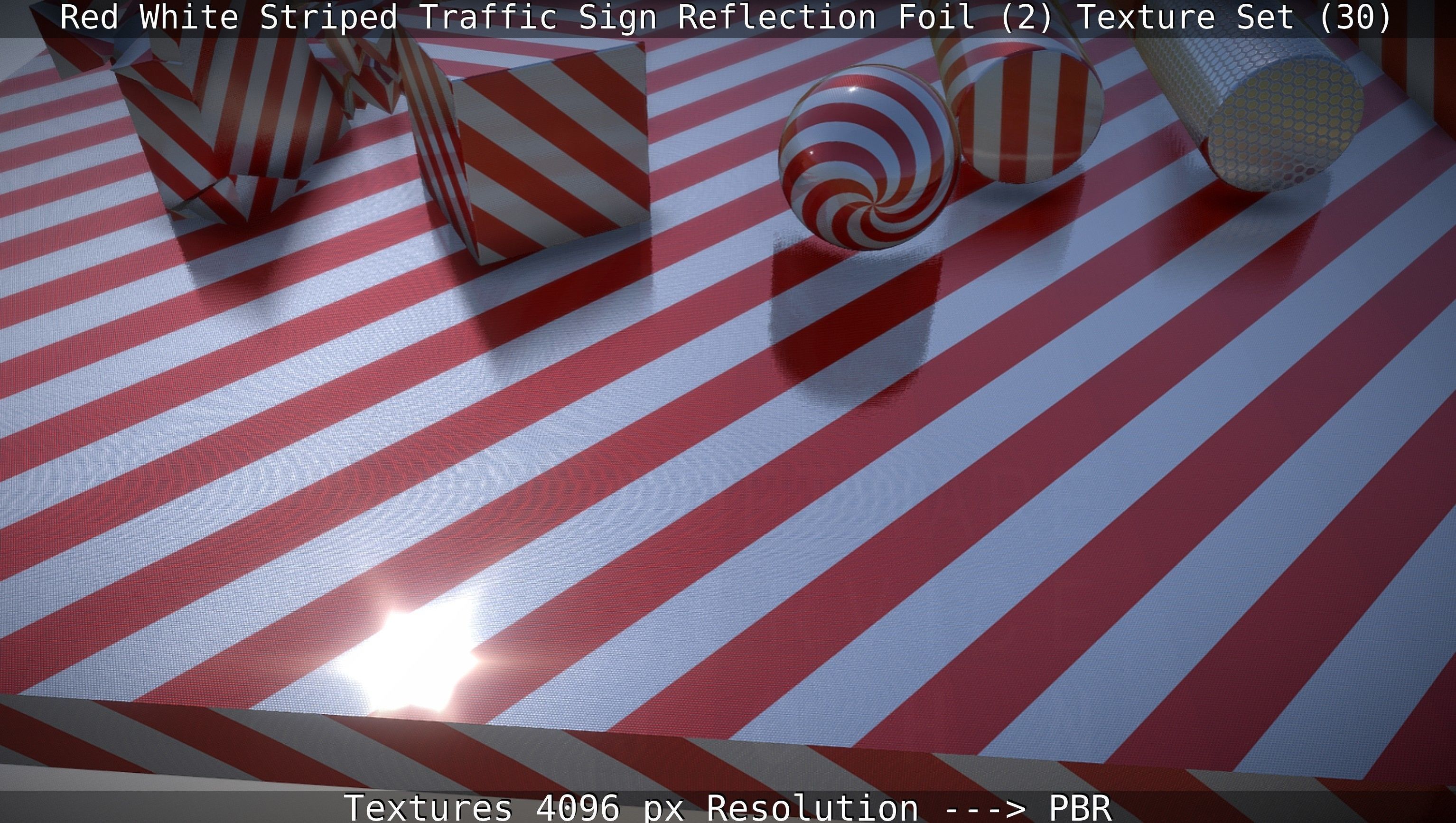 Traffic Reflection Foil 2 Texture Set 30  Low-poly 3D model_25