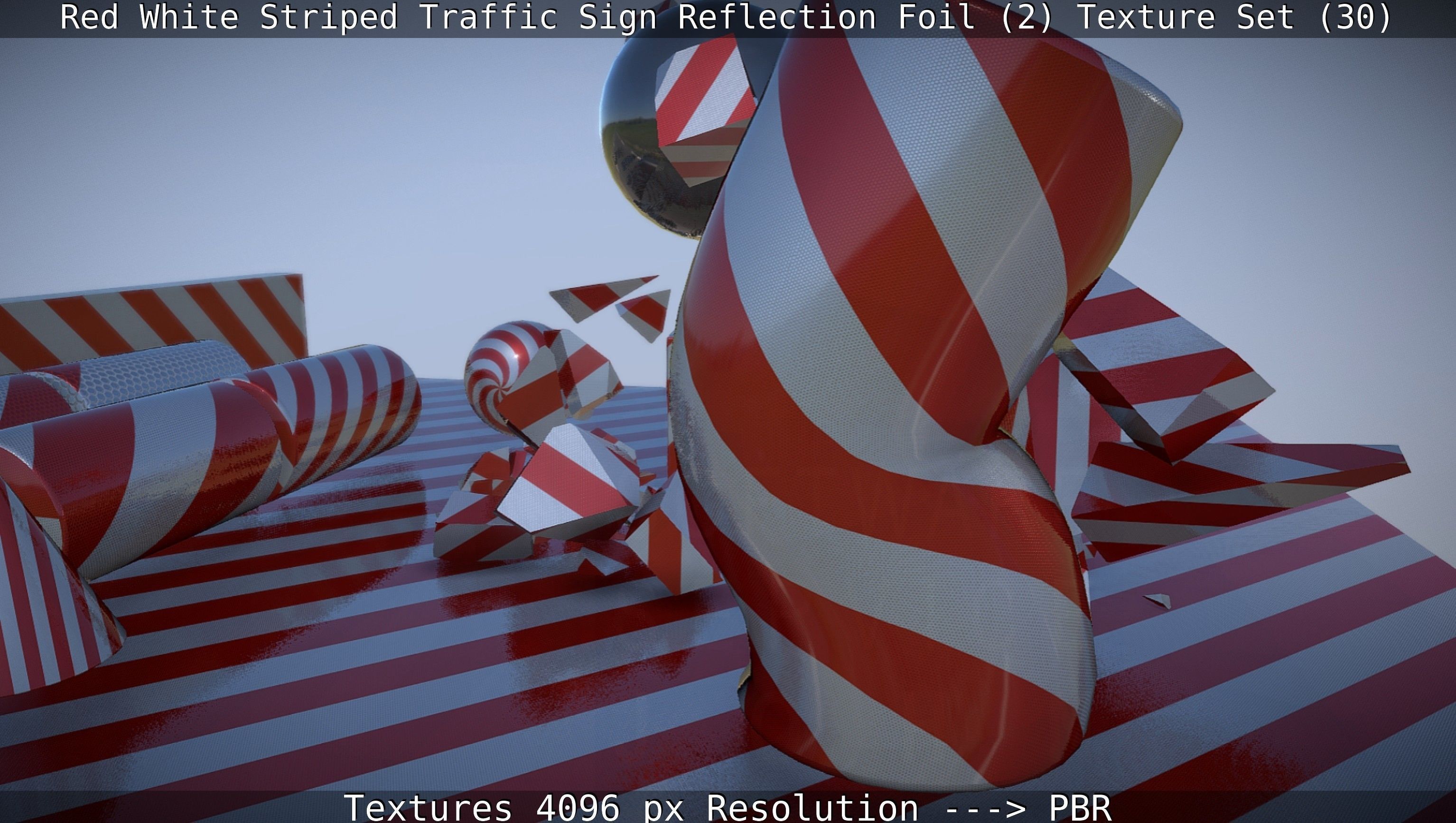 Traffic Reflection Foil 2 Texture Set 30  Low-poly 3D model_93
