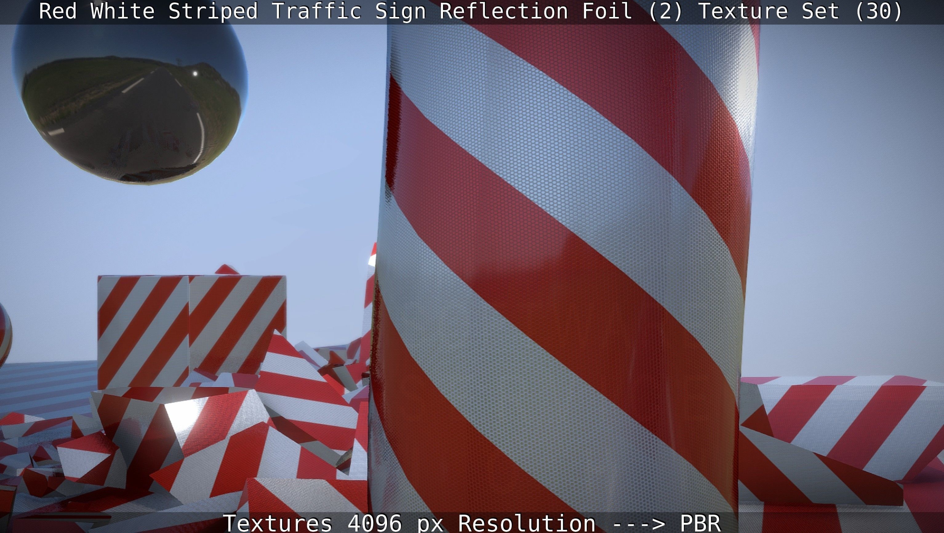 Traffic Reflection Foil 2 Texture Set 30  Low-poly 3D model_66