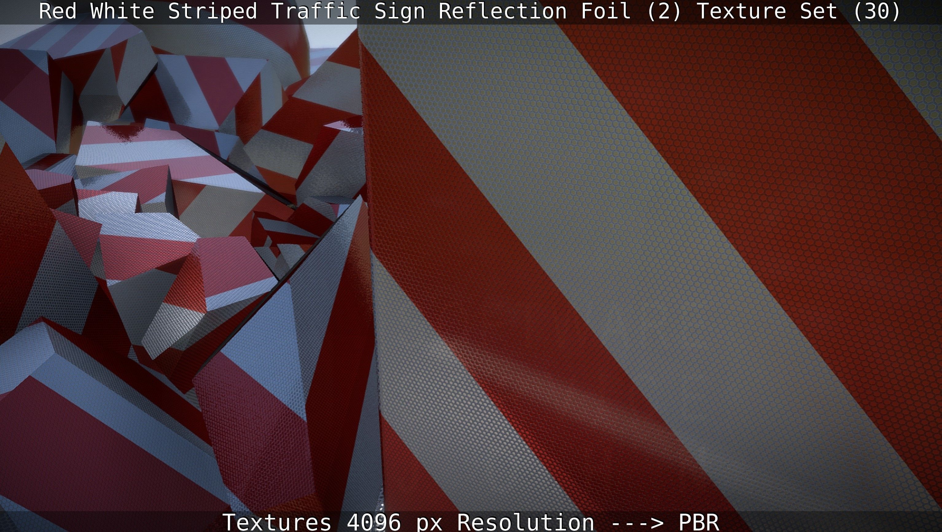Traffic Reflection Foil 2 Texture Set 30  Low-poly 3D model_33