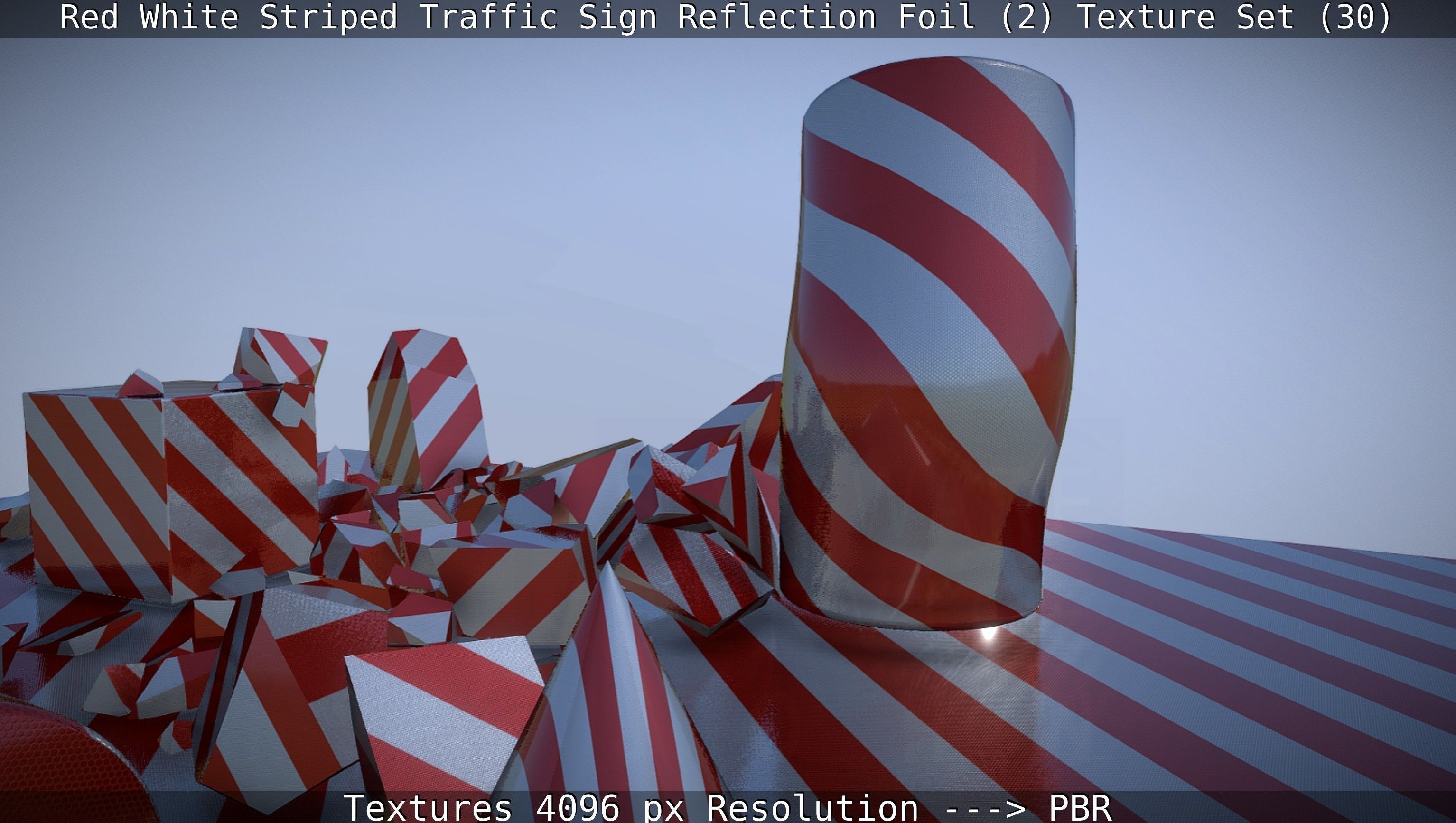 Traffic Reflection Foil 2 Texture Set 30  Low-poly 3D model_131
