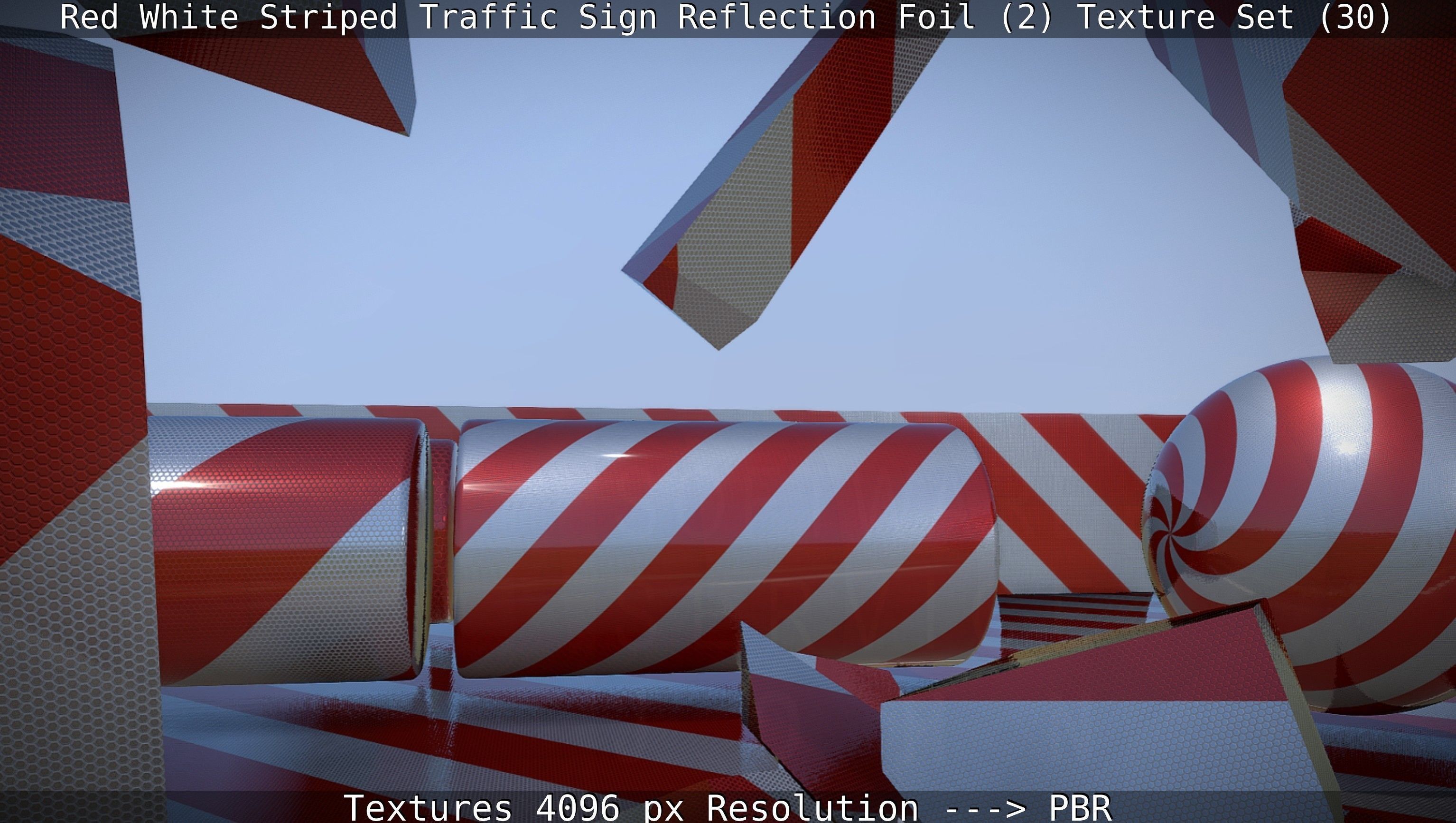 Traffic Reflection Foil 2 Texture Set 30  Low-poly 3D model_91