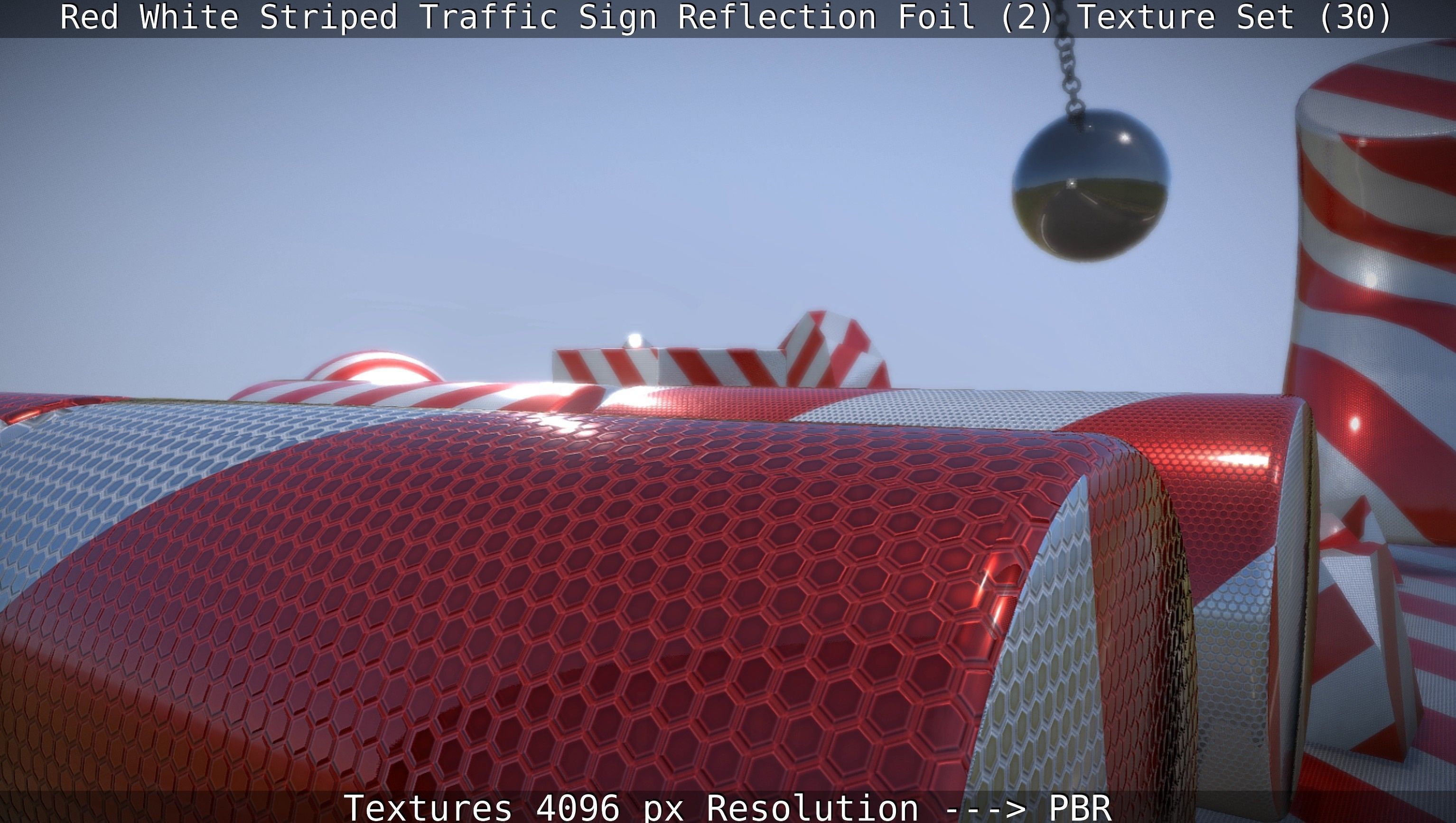 Traffic Reflection Foil 2 Texture Set 30  Low-poly 3D model_111