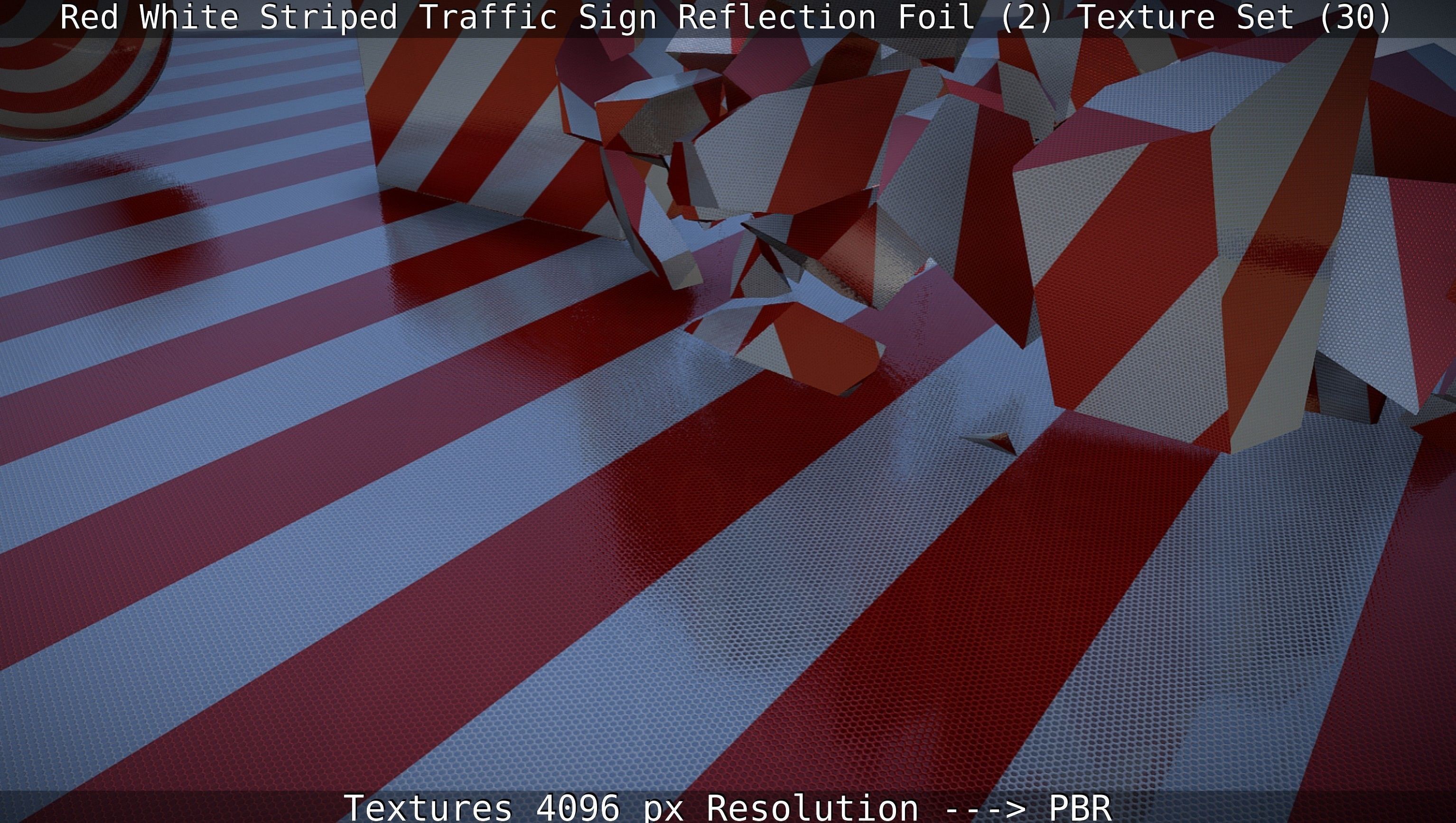 Traffic Reflection Foil 2 Texture Set 30  Low-poly 3D model_17