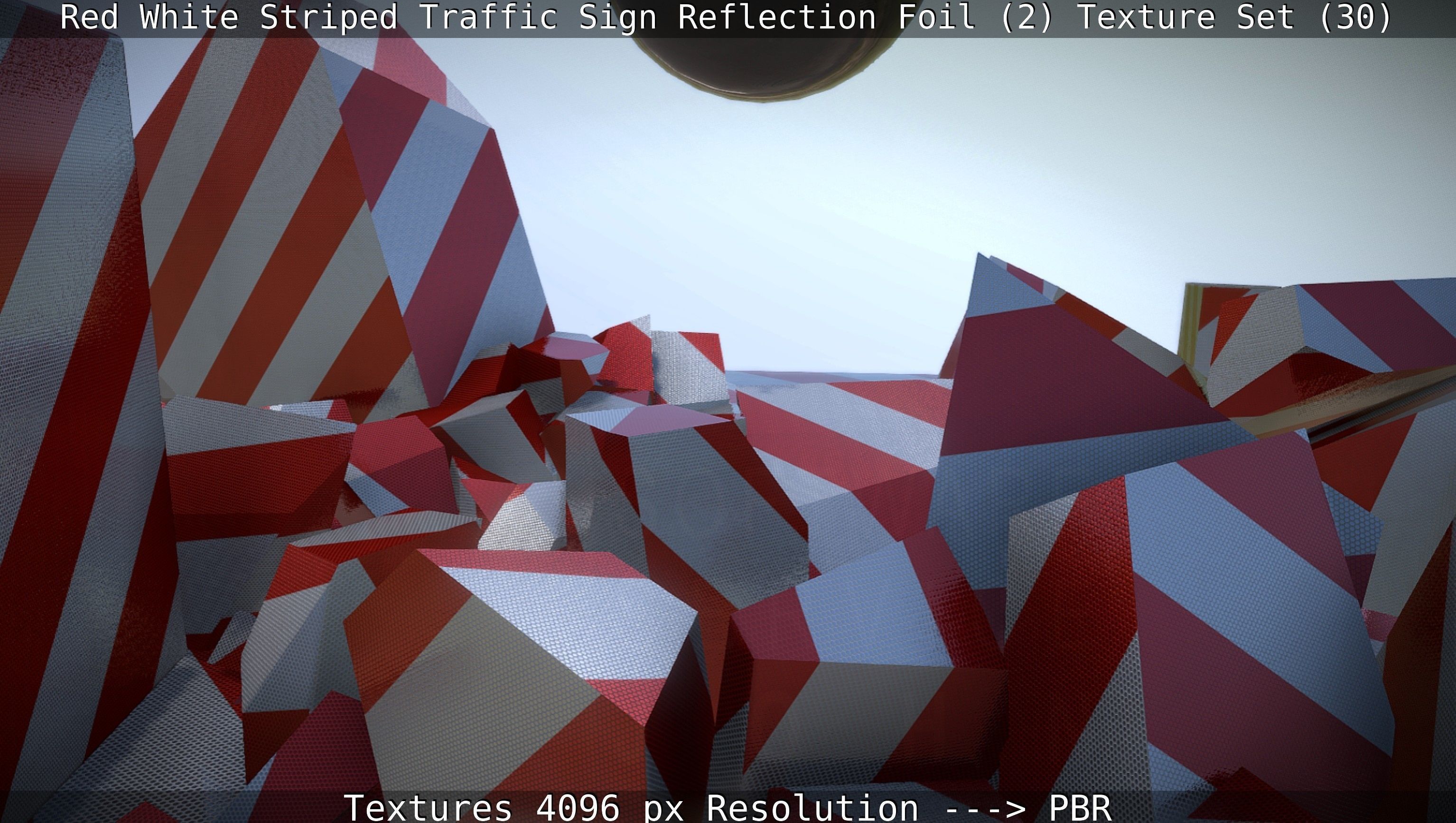 Traffic Reflection Foil 2 Texture Set 30  Low-poly 3D model_28