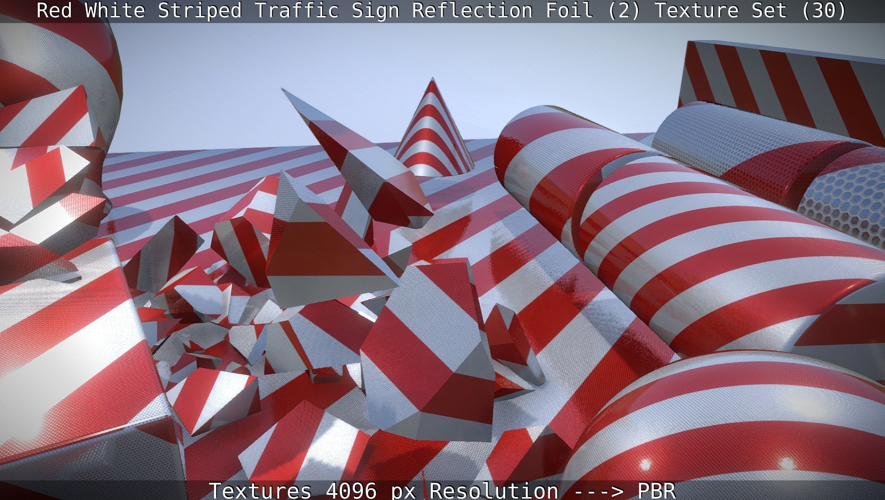Traffic Reflection Foil 2 Texture Set 30  Low-poly 3D model_15