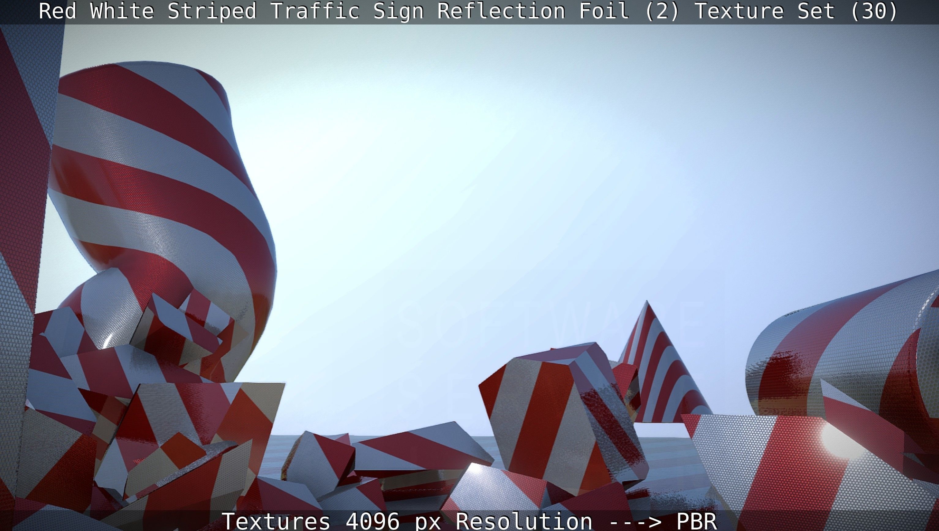 Traffic Reflection Foil 2 Texture Set 30  Low-poly 3D model_136